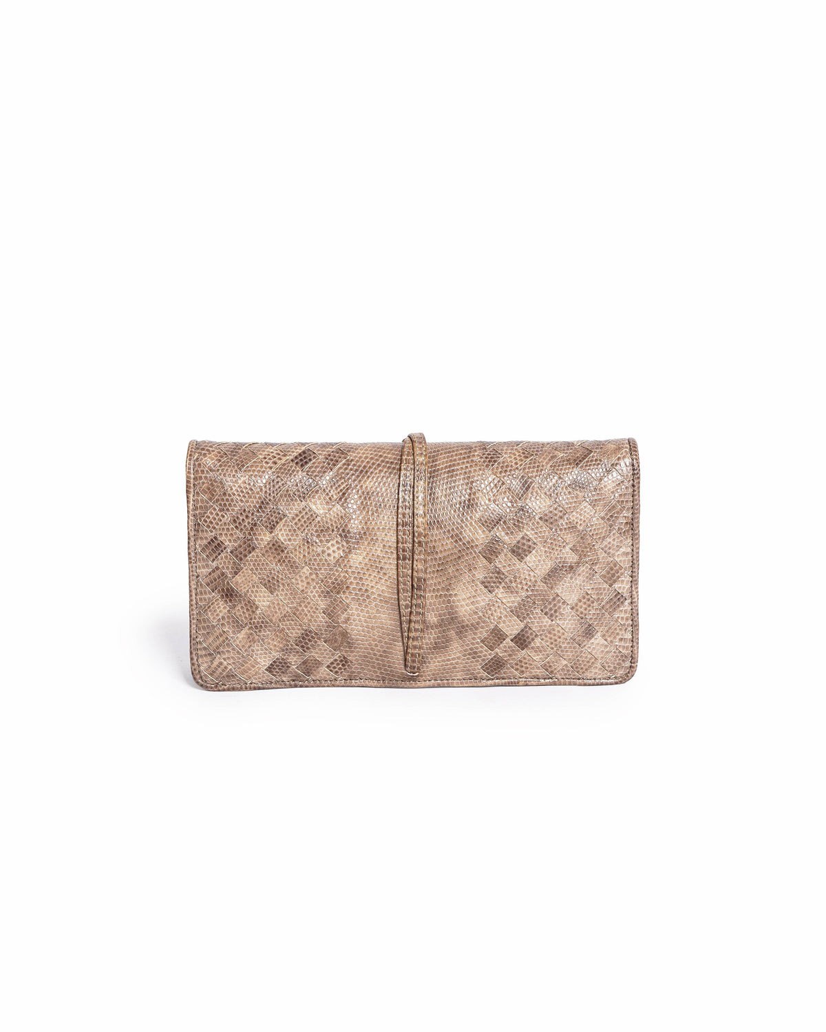 Bottega Veneta Intrecciato Lizard Settantadue Clutch