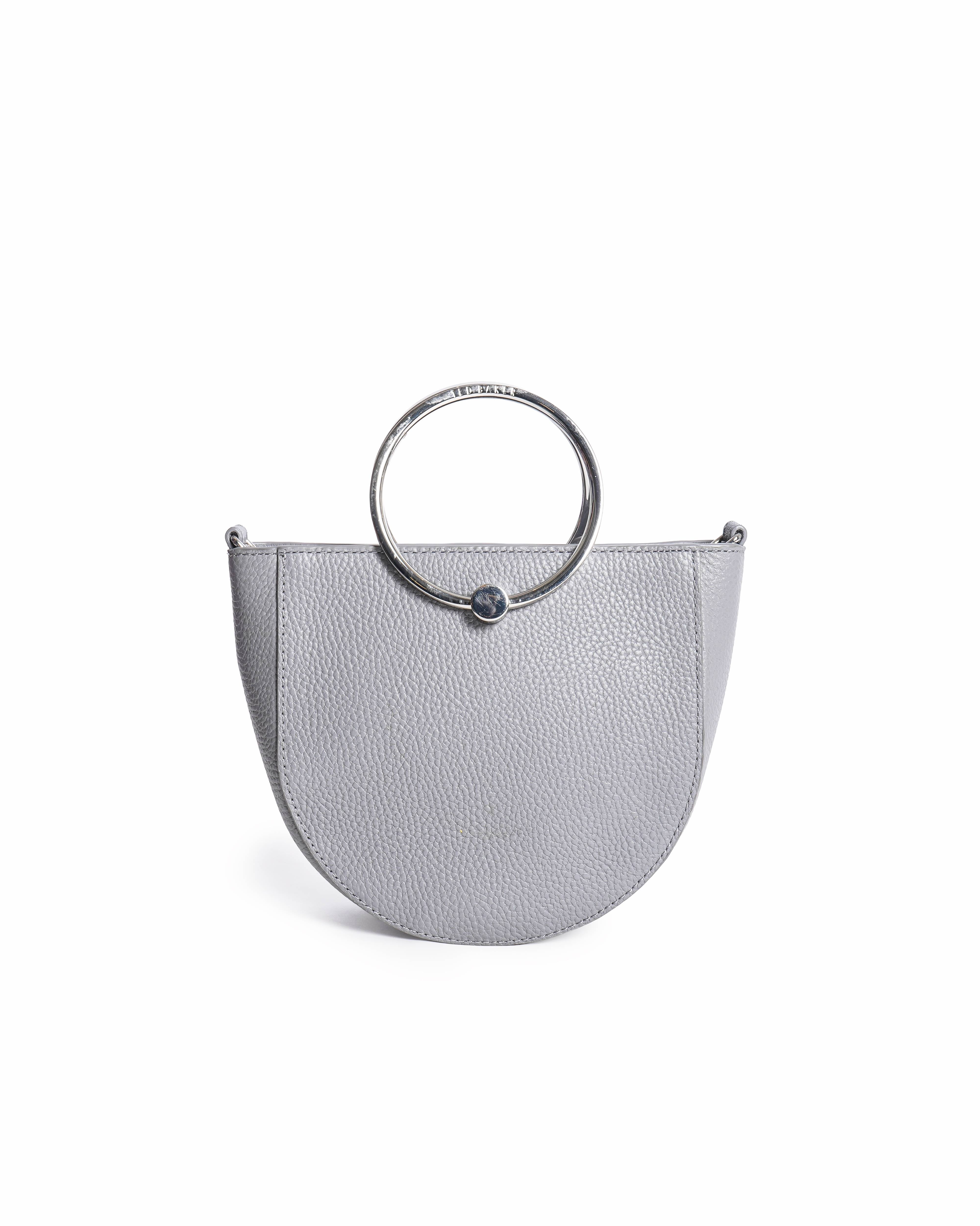 Ted Baker Fiorel Grey Leather Ring Handle Crossbody Bag