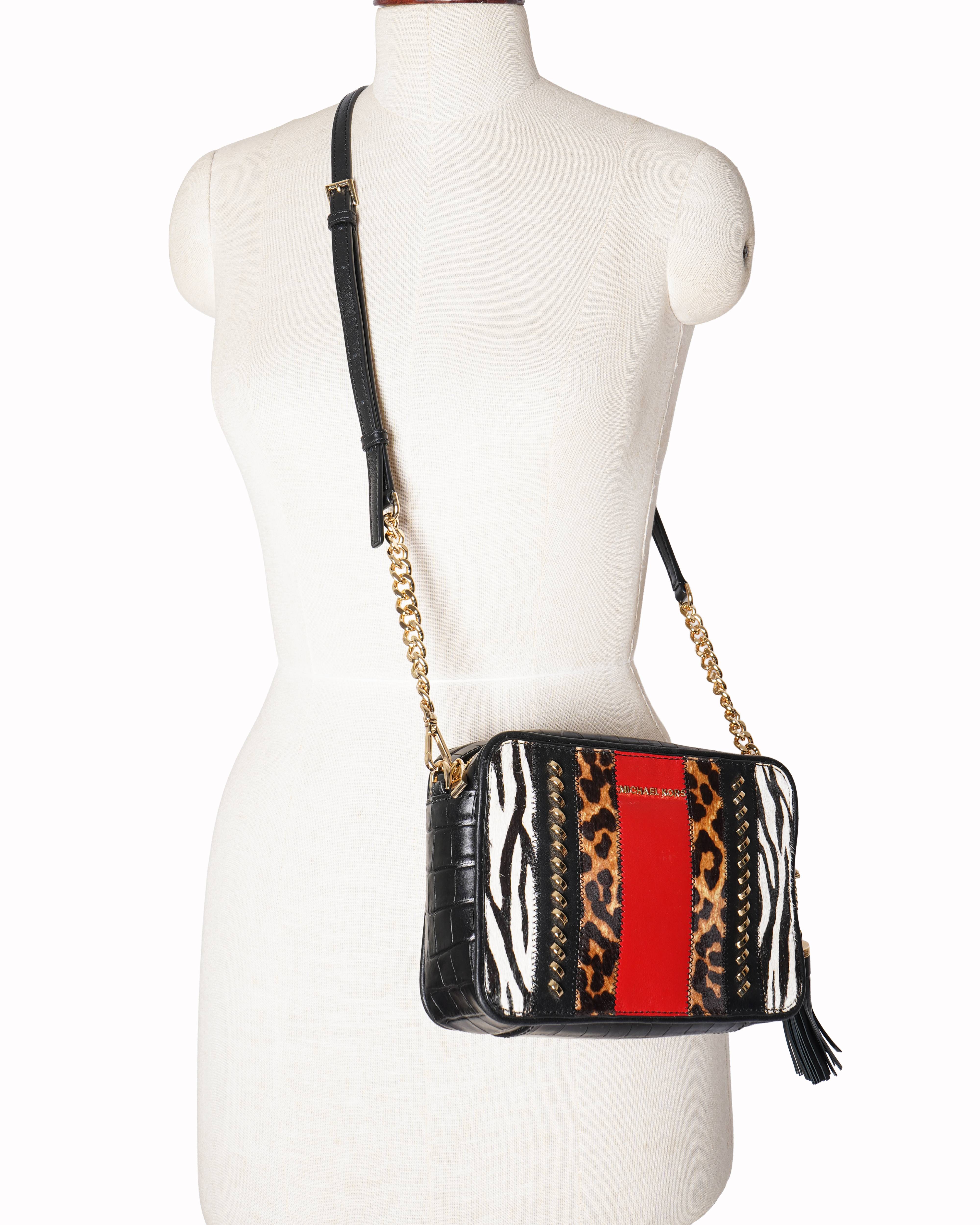 Michael Kors Leopard & Zebra Print Crossbody Bag