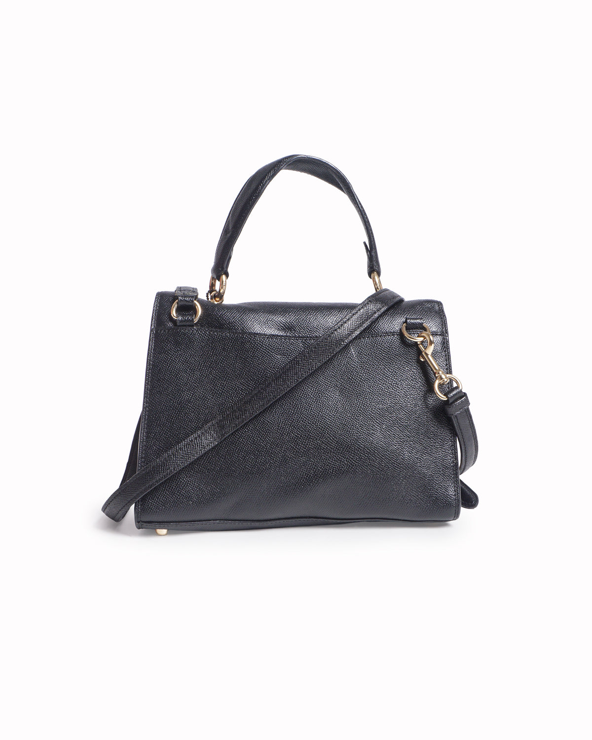 Coach Cassie Black Pebbled Leather Shoulder Bag