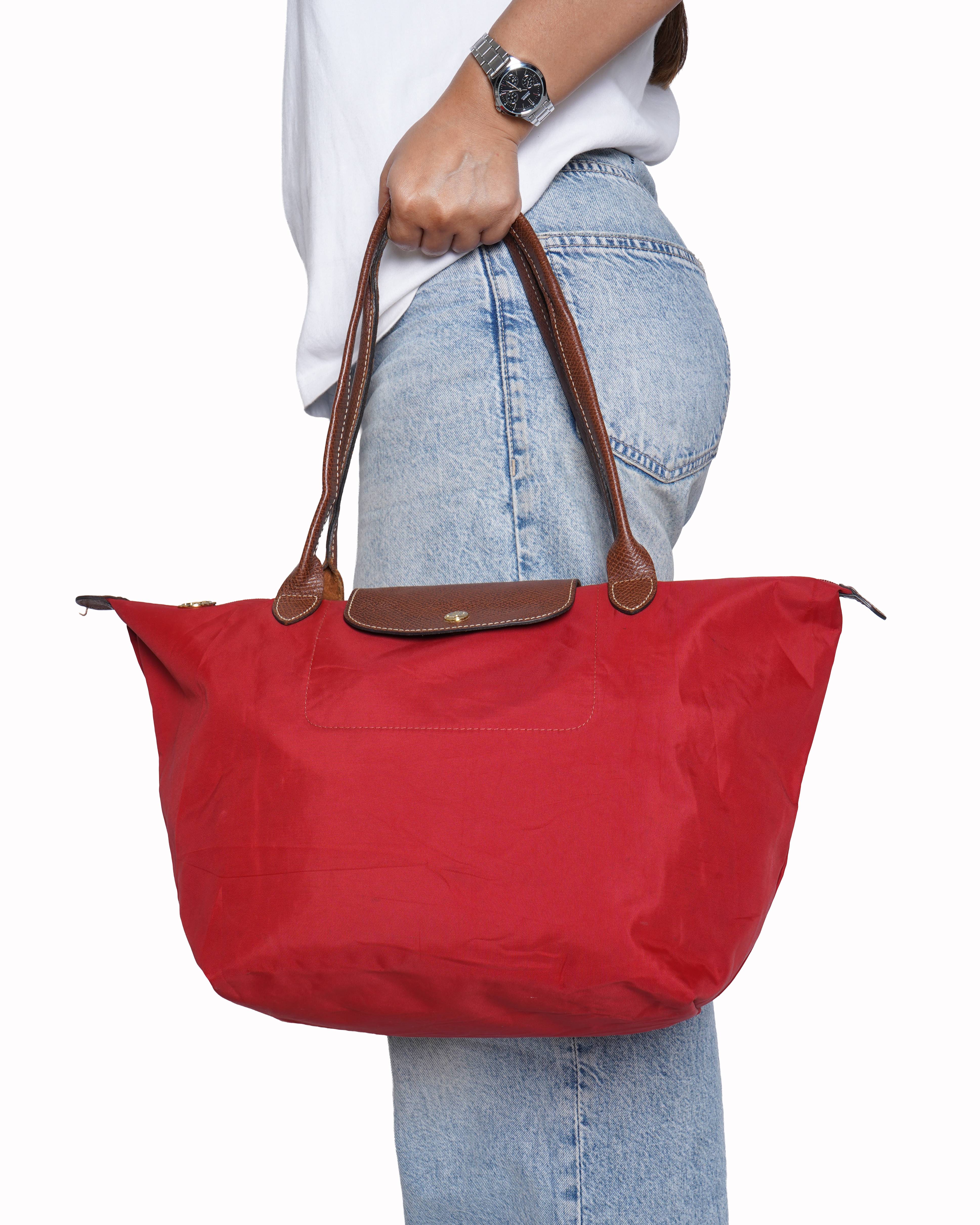 Longchamp Le Pliage Large Tote Bag In Red
