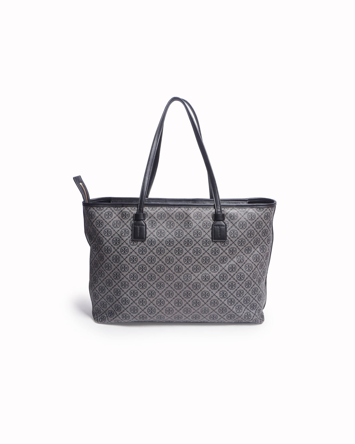 Tory Burch T Monogram Coated Canvas Top-Zip Tote Bag