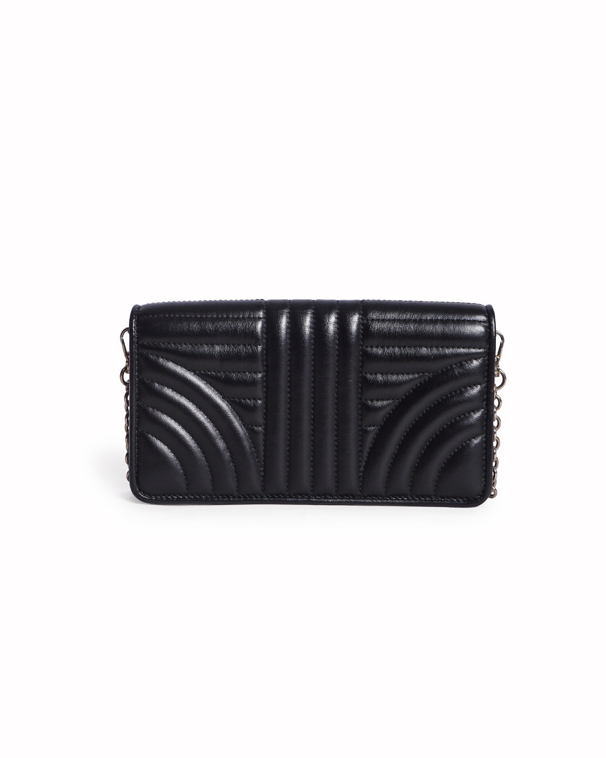 Prada Black Quilted Nappa Leather Diagramme Wallet On Chain