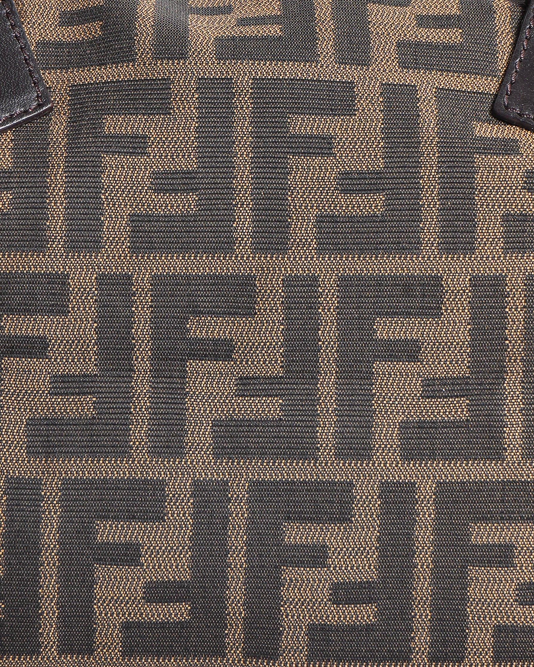 Fendi Tobacco Zucca Canvas Large Boston Bag