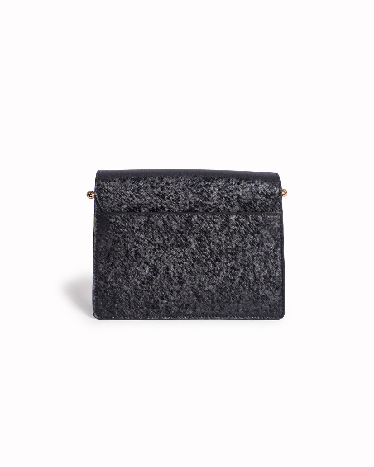 Tory Burch Black Saffiano Leather Emerson Envelope Shoulder Bag