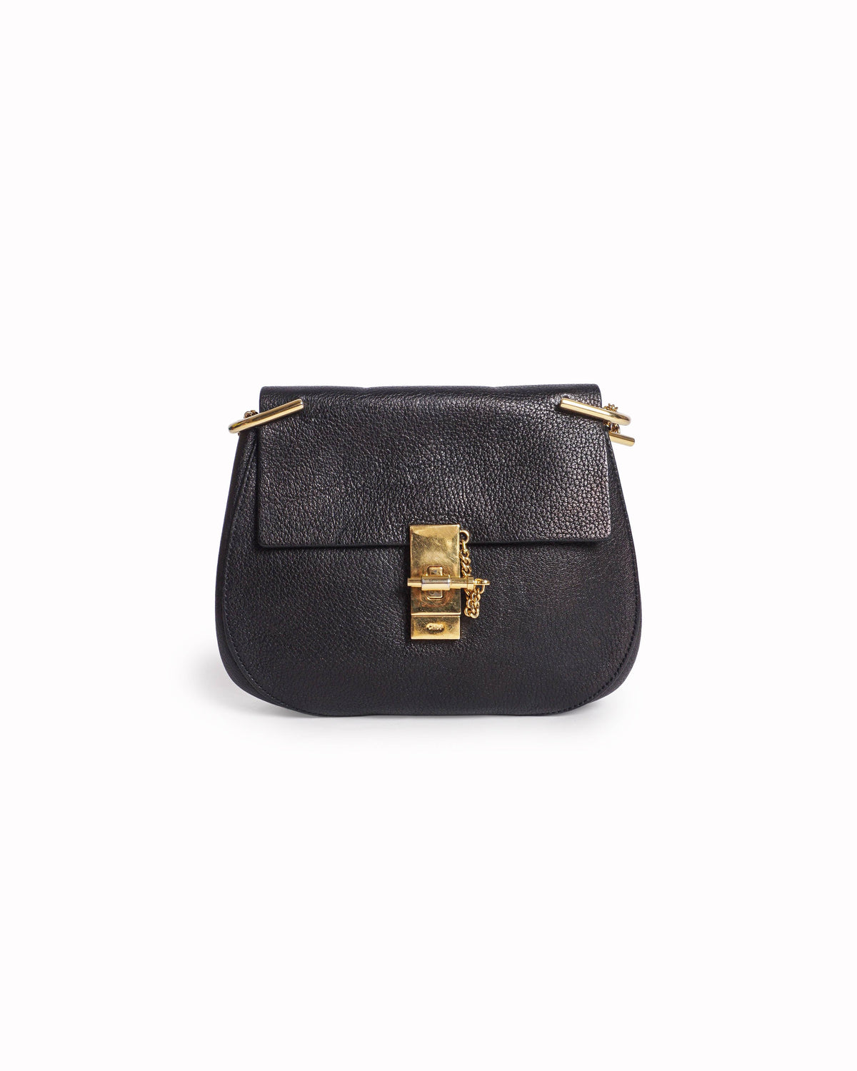 Chloé Black Leather Medium Drew Shoulder Bag