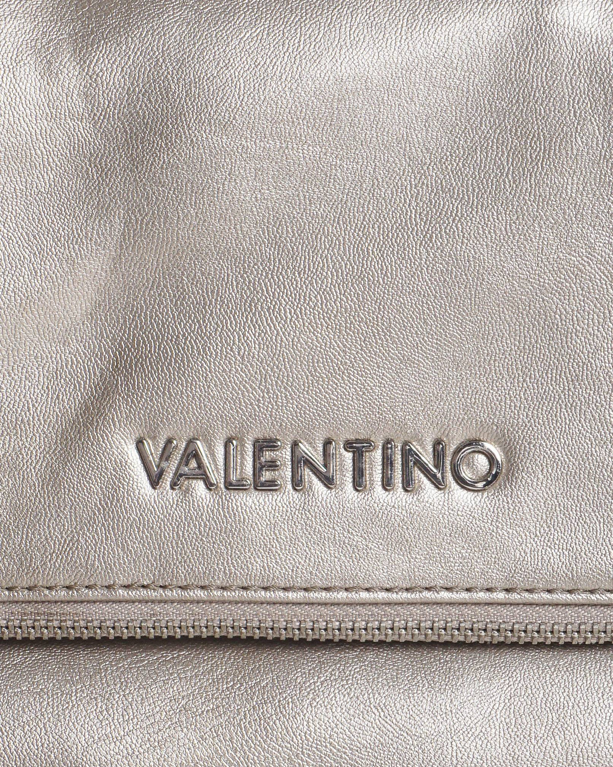 Valentino Champagne Gold Metallic Foldover Whipstitch Clutch