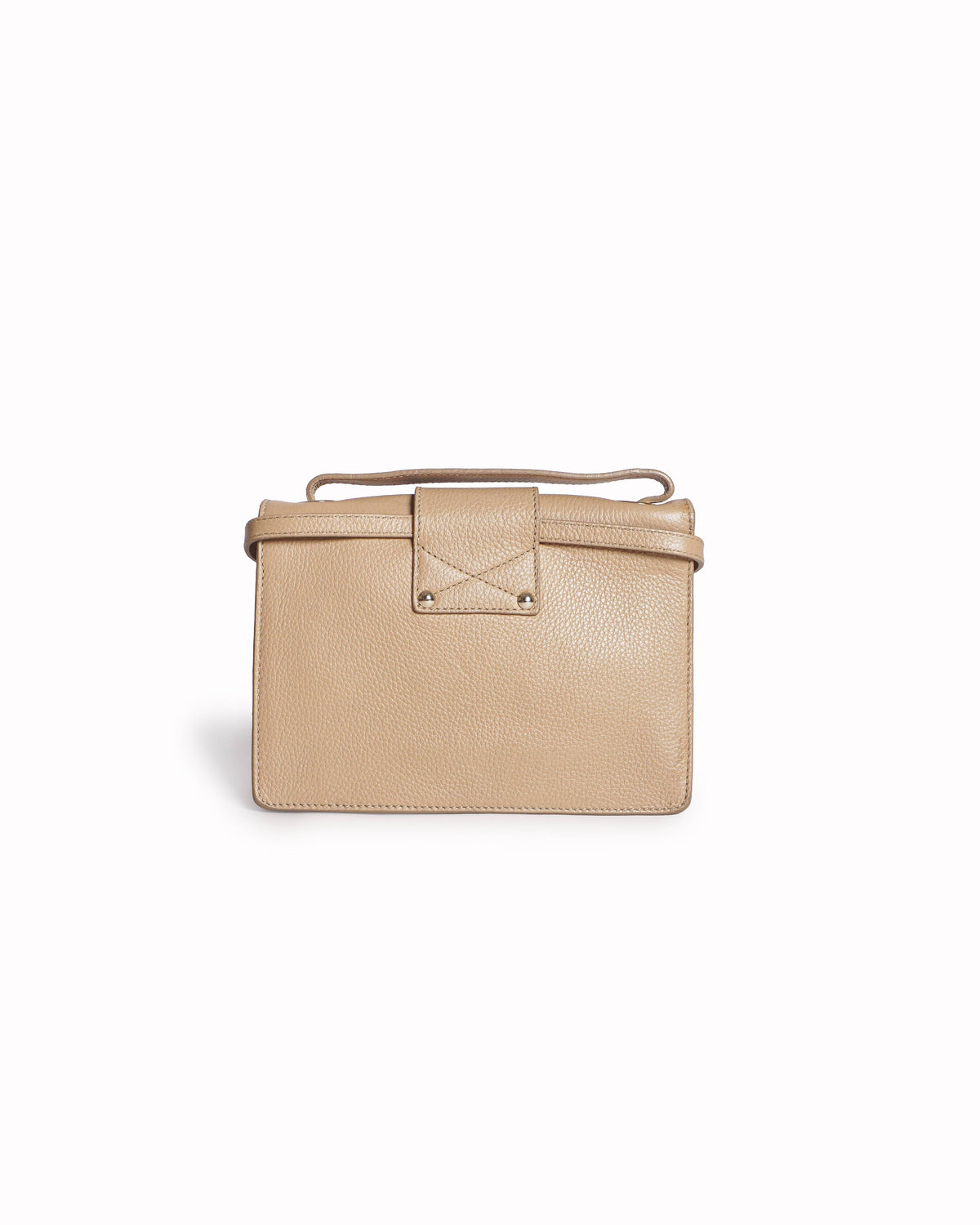 Jimmy Choo Beige Pebbled Leather Rebel Crossbody Bag