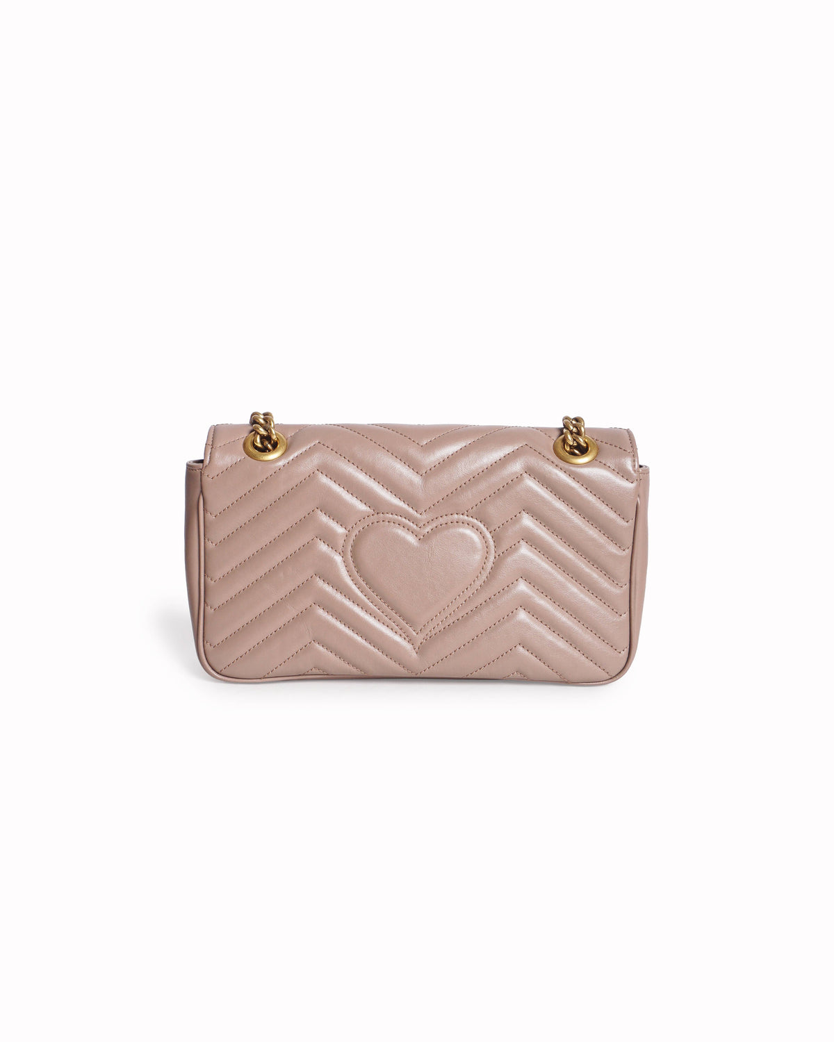 Gucci Mauve Pink Matelassé Leather GG Marmont Medium Shoulder Bag