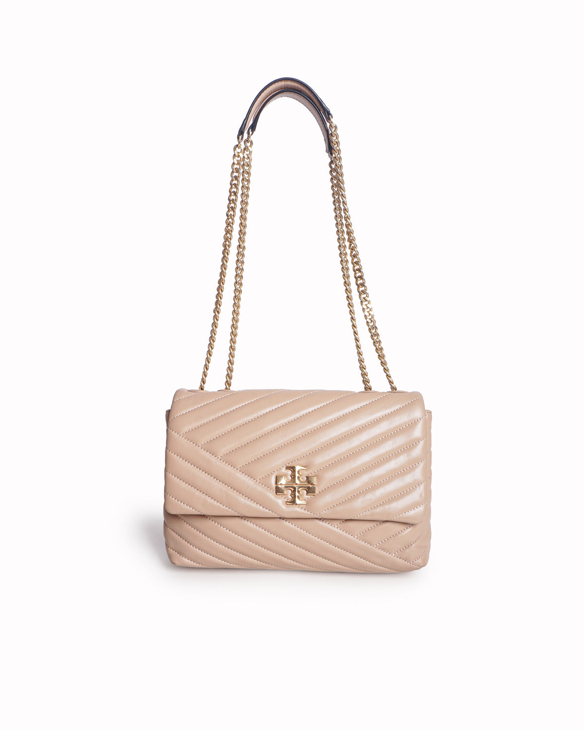 Tory Burch Powder Pink Kira Chevron Convertible Shoulder Bag
