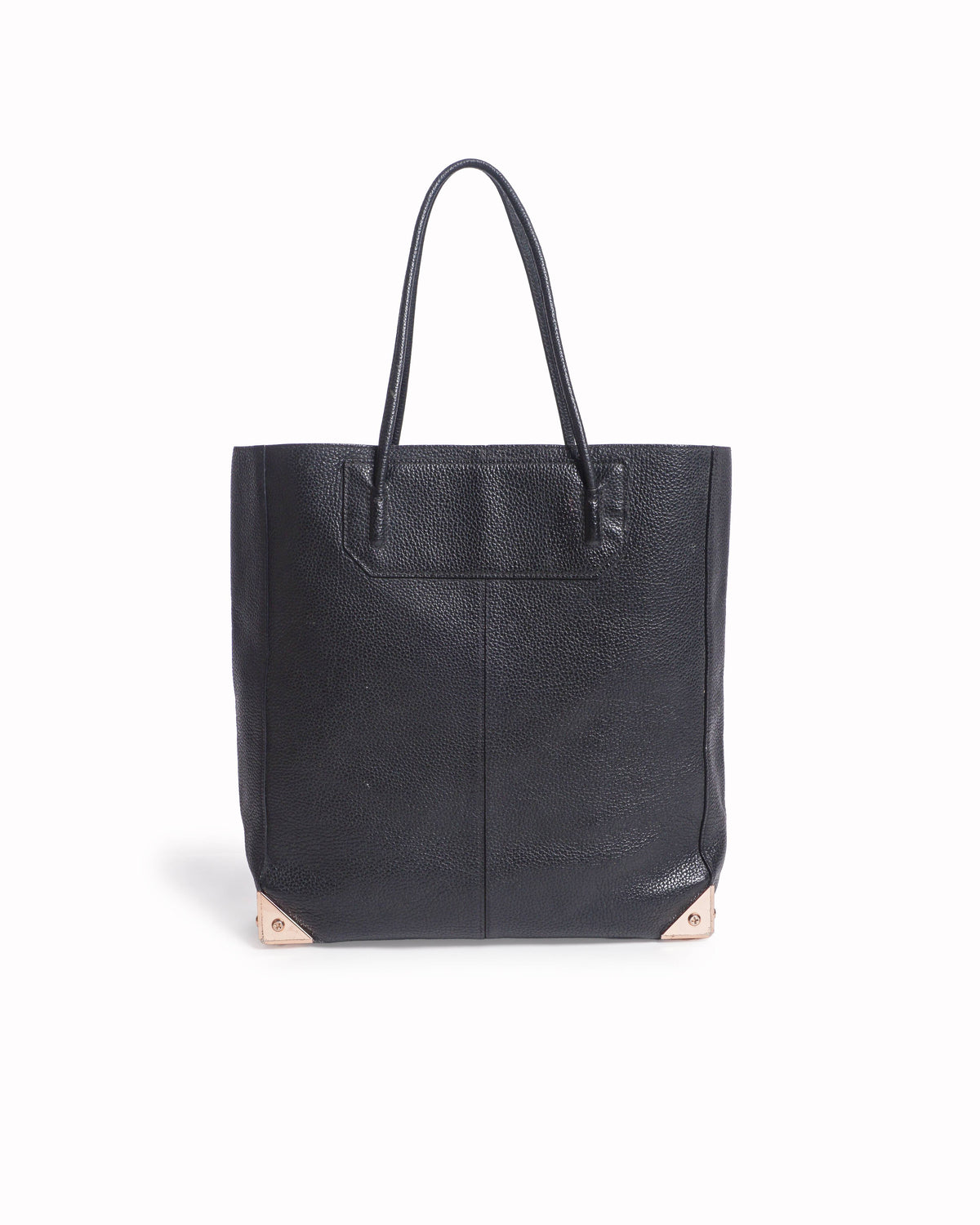 Alexander Wang Black Leather Tote with Metal Corners