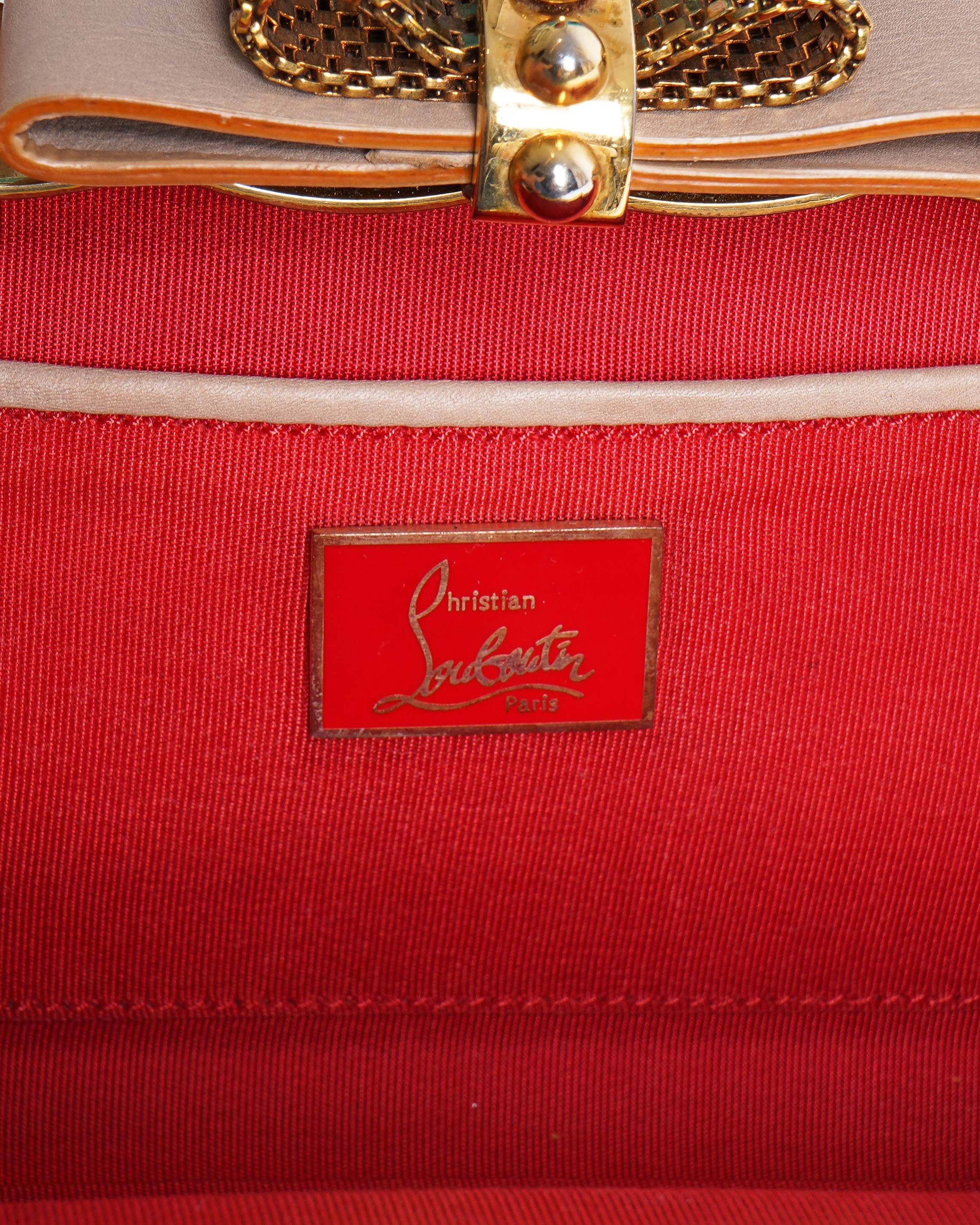 Christian Louboutin beige shoulder bag