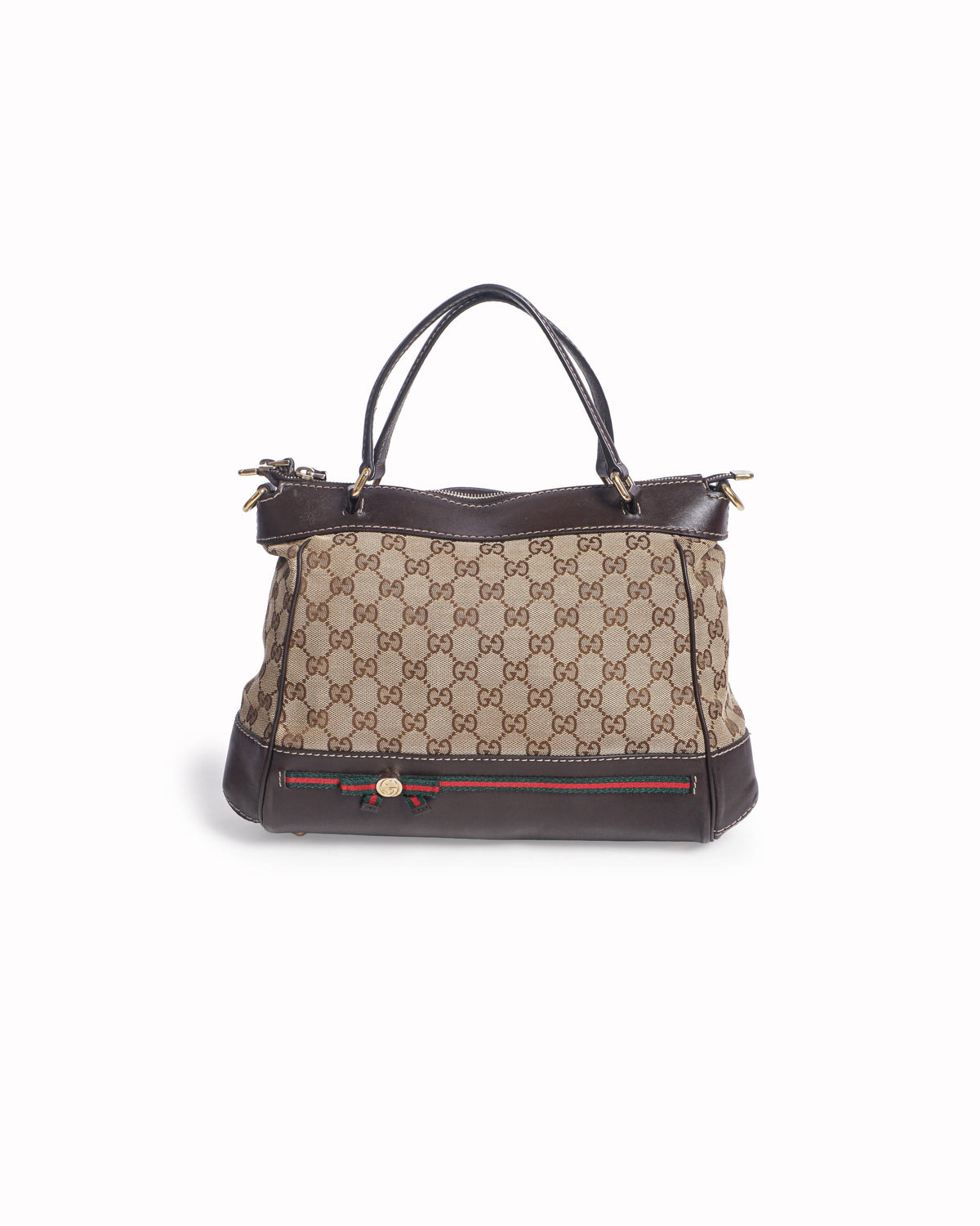 Gucci Vintage Original GG Canvas Web Shoulder Bag