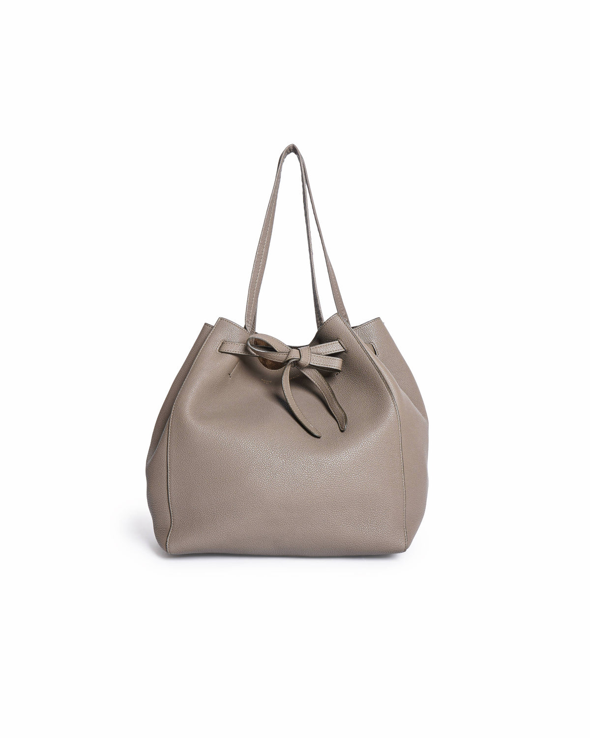 Celine Leather Medium Cabas Phantom Tote