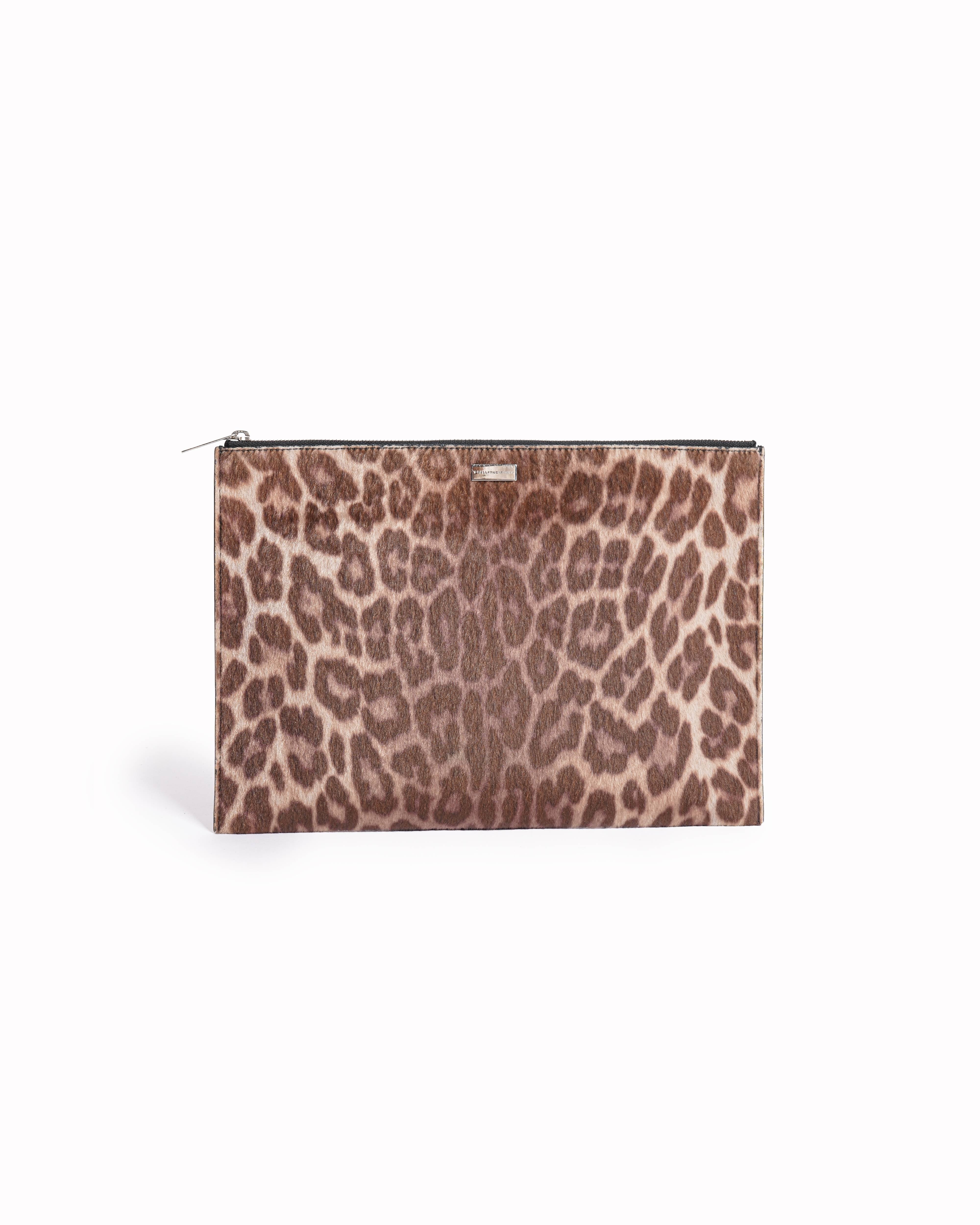Stella McCartney Leopard printed pouch