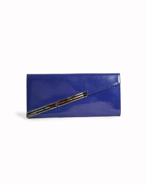 Gucci Sigrid patent leather maxi envelope clutch