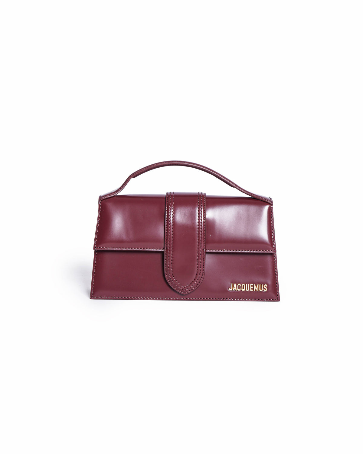 Jacquemus Le Grand Bambino Crossbody Bag In Magenta Patent Leather