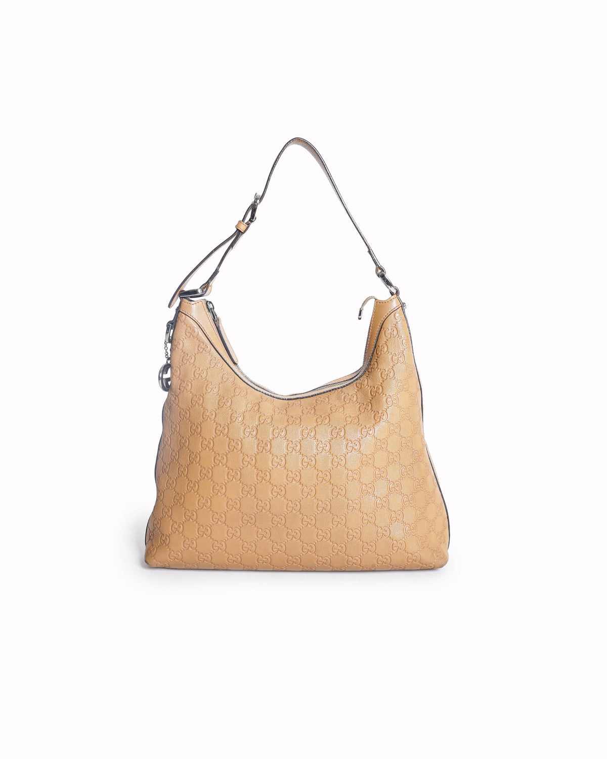 Gucci Guccissima Hobo Bag in Tan Leather