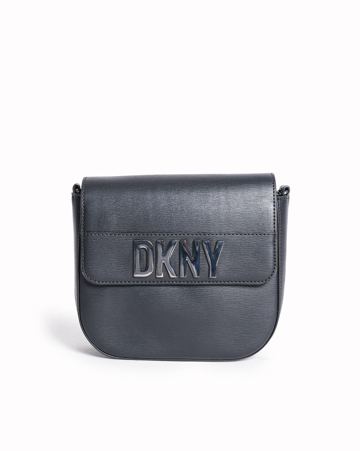 DKNY black textured leather crossbody bag