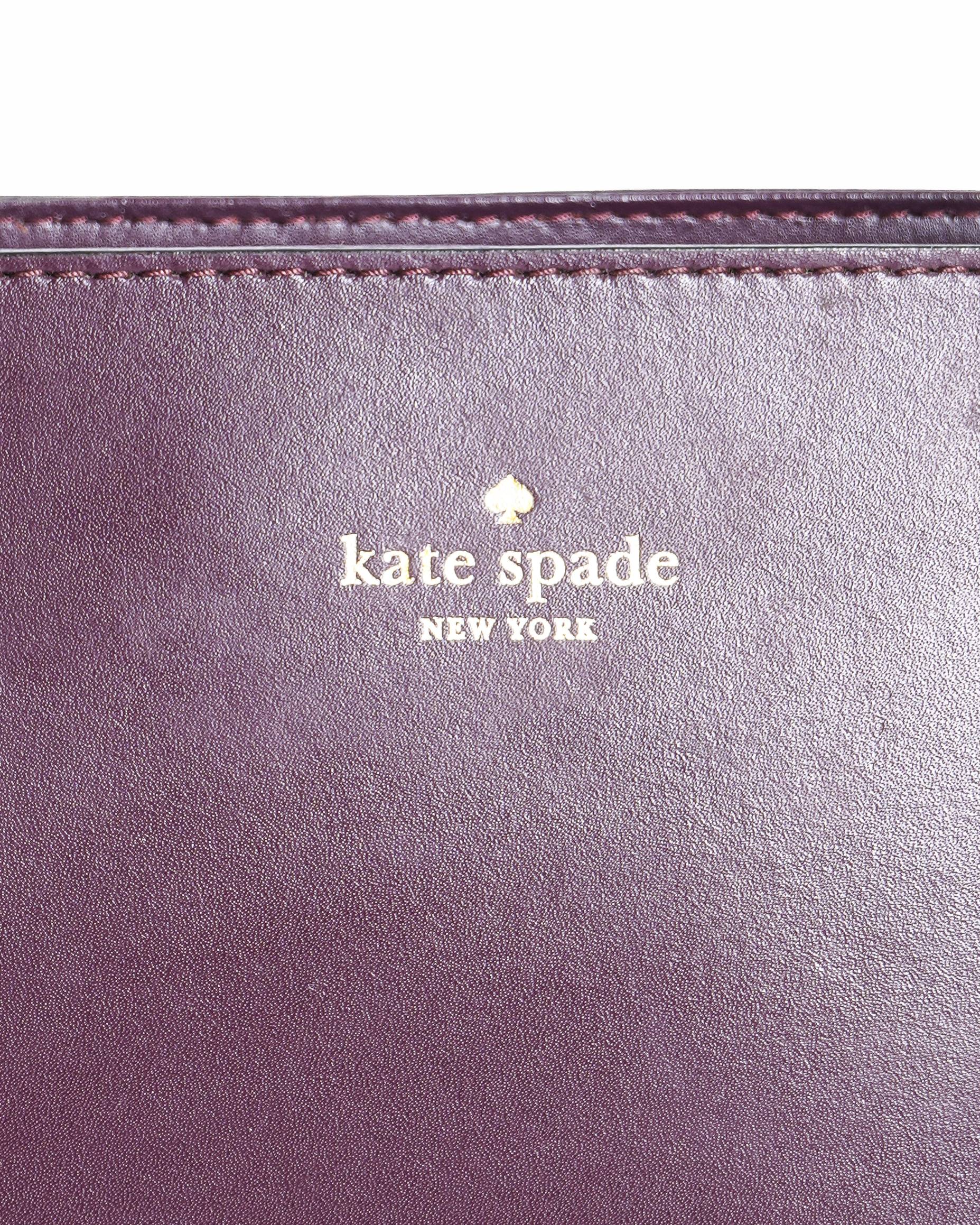 Kate Spade Burgundy Leather Janie Tote
