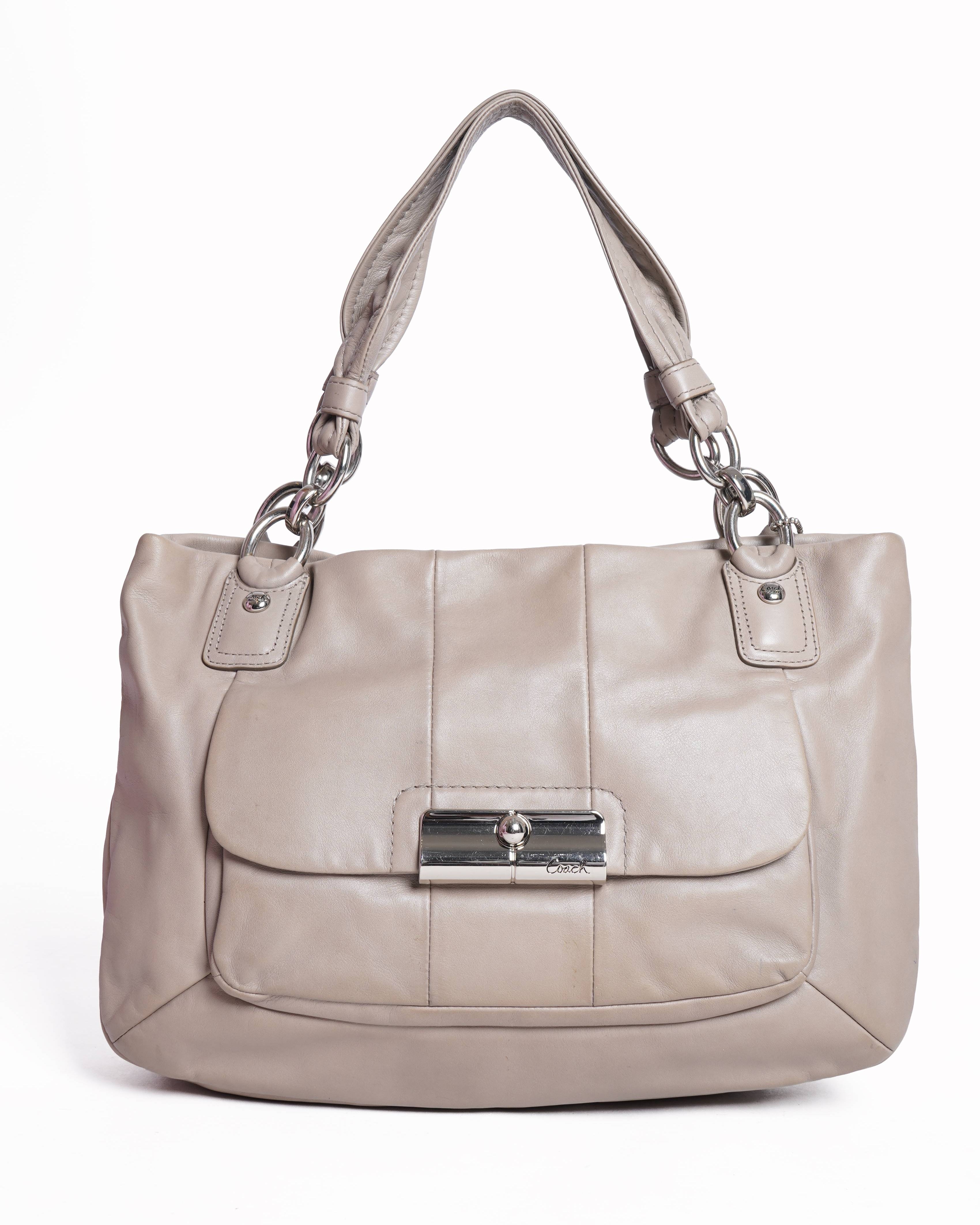 COACH BEIGE KRISTIN HOBO SHOULDER BAG