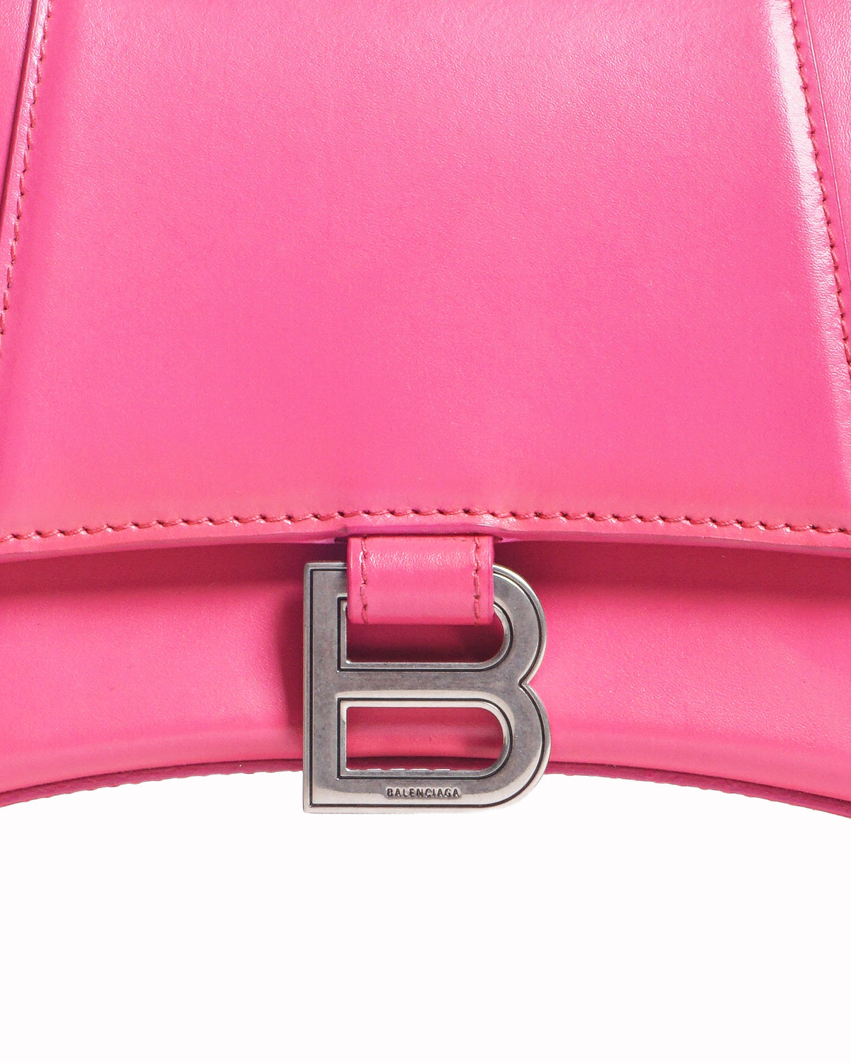 Balenciaga Bright Pink Leather Small Hourglass Bag