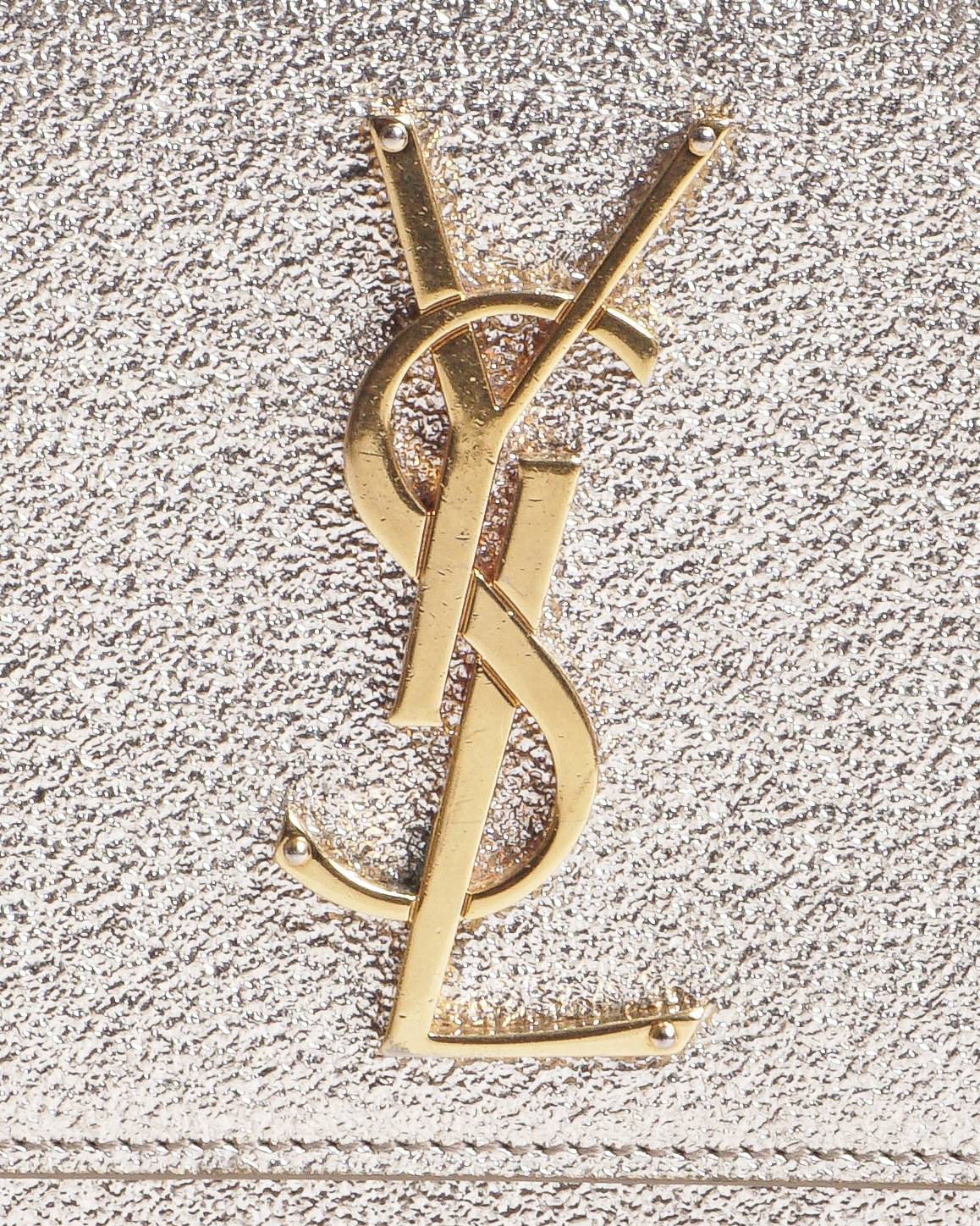 Saint Laurent Kate Small Gold Textured Leather Shoulder Bag