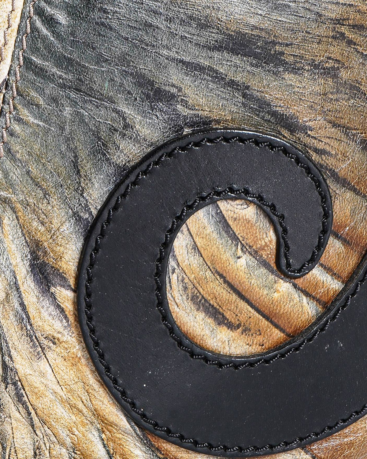 Fendi Brown/Black Holographic Textured Leather Oyster Hobo Bag