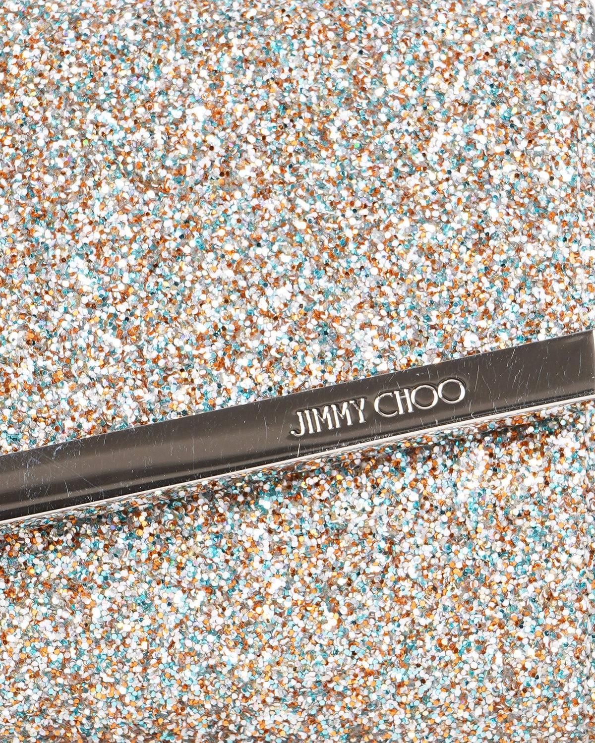 Jimmy choo 
Emmie Coarse Glitter Fabric Clutch Bag