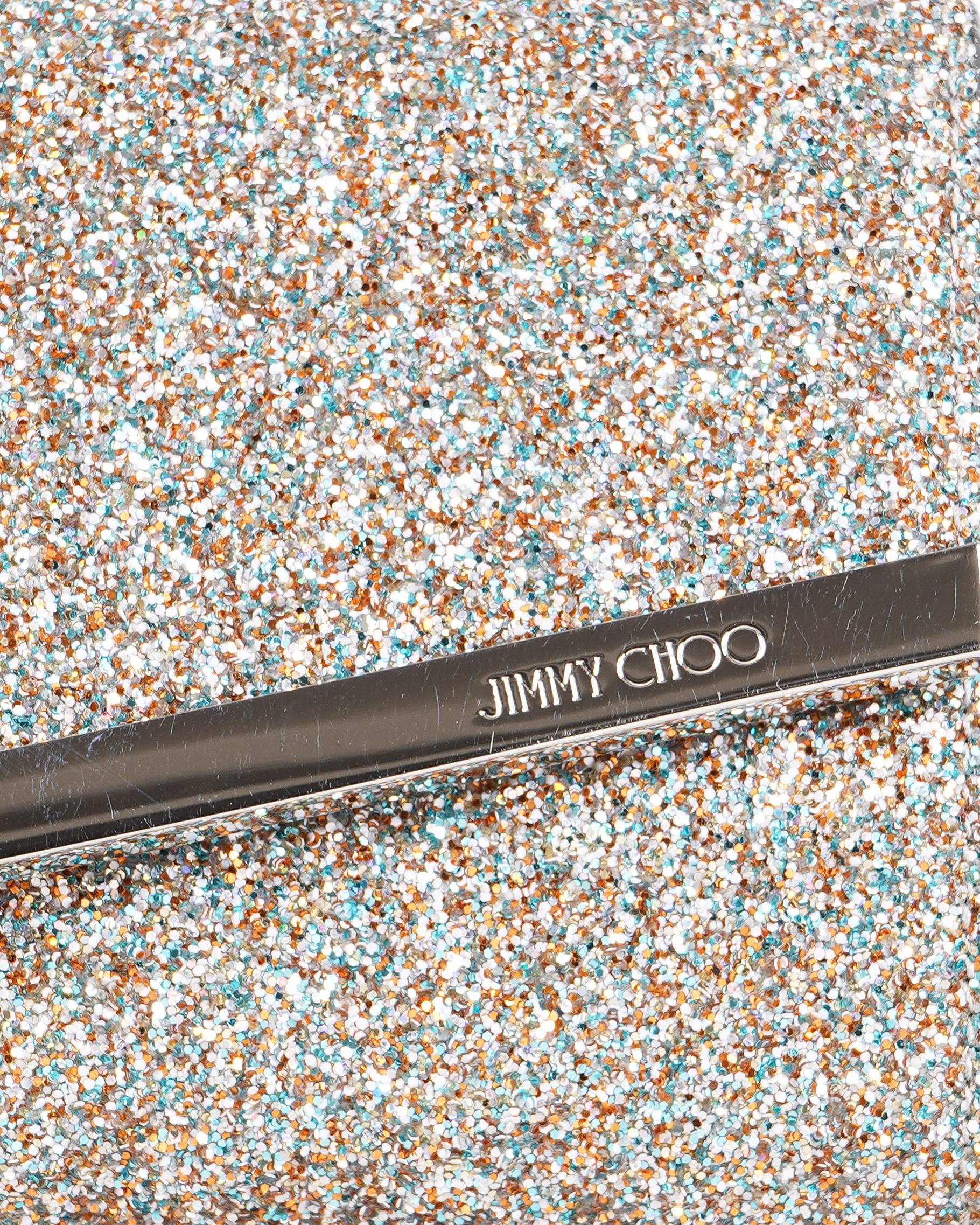 Jimmy choo 
Emmie Coarse Glitter Fabric Clutch Bag