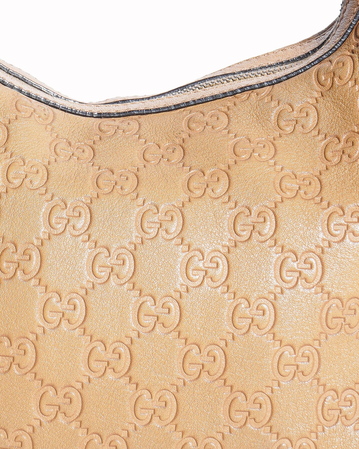 Gucci Guccissima Hobo Bag in Tan Leather