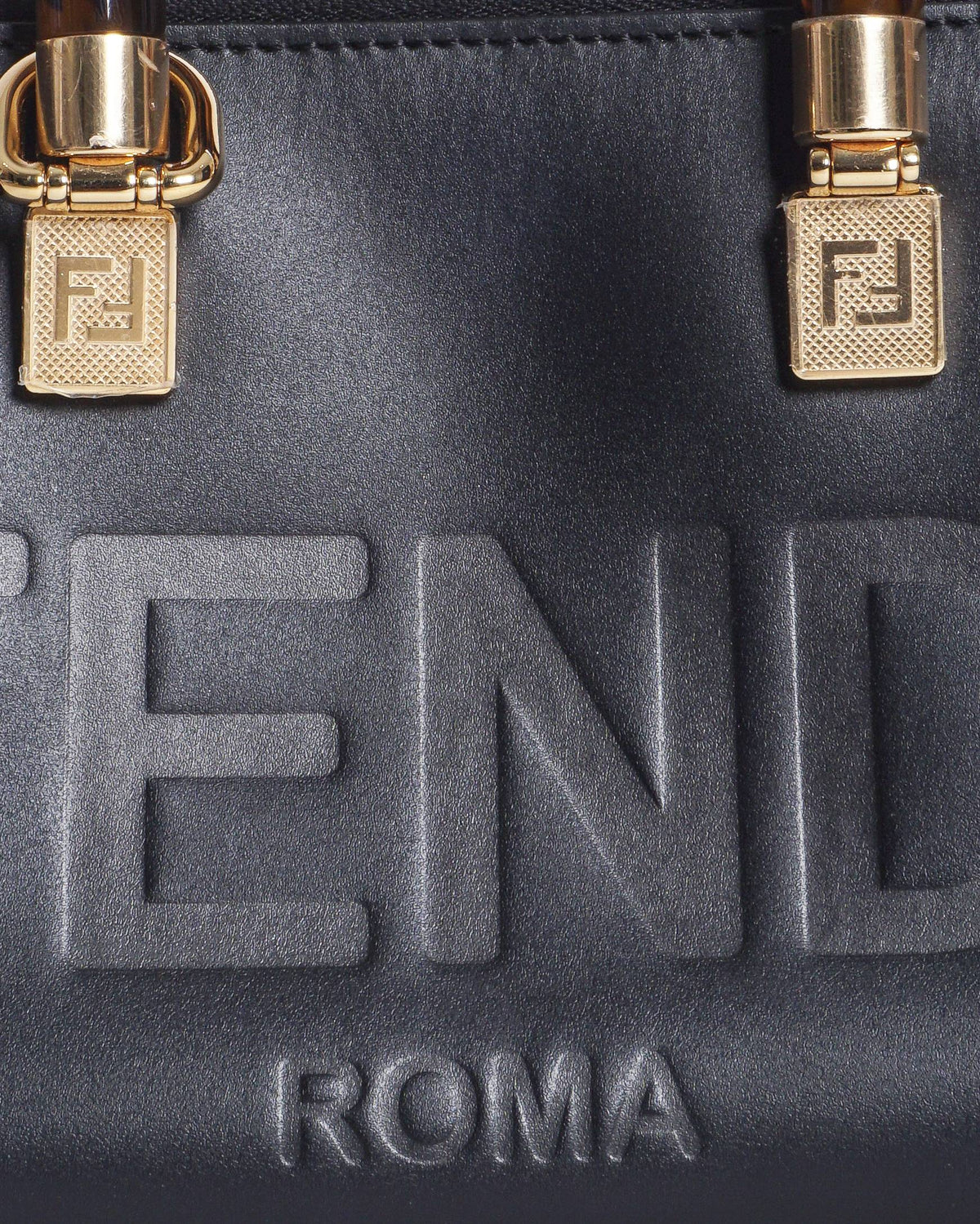 Fendi Vitello King Plexiglass Mini By The Way Boston Bag