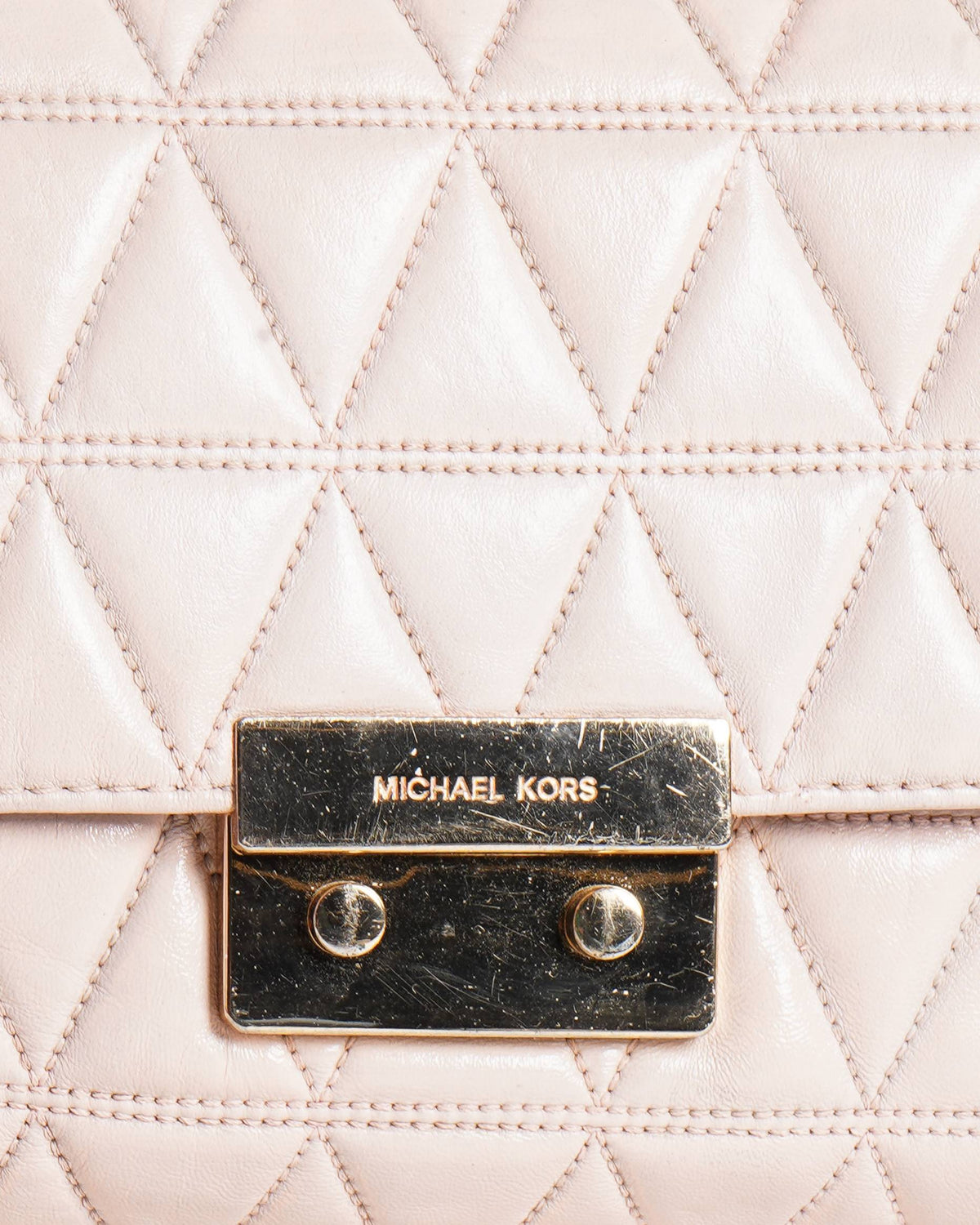 Michael Kors pink quilted shoulder bag