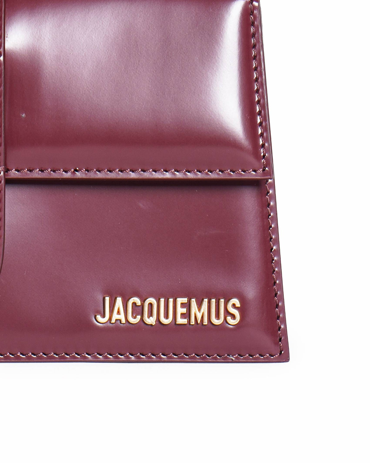 Jacquemus Le Grand Bambino Crossbody Bag In Magenta Patent Leather