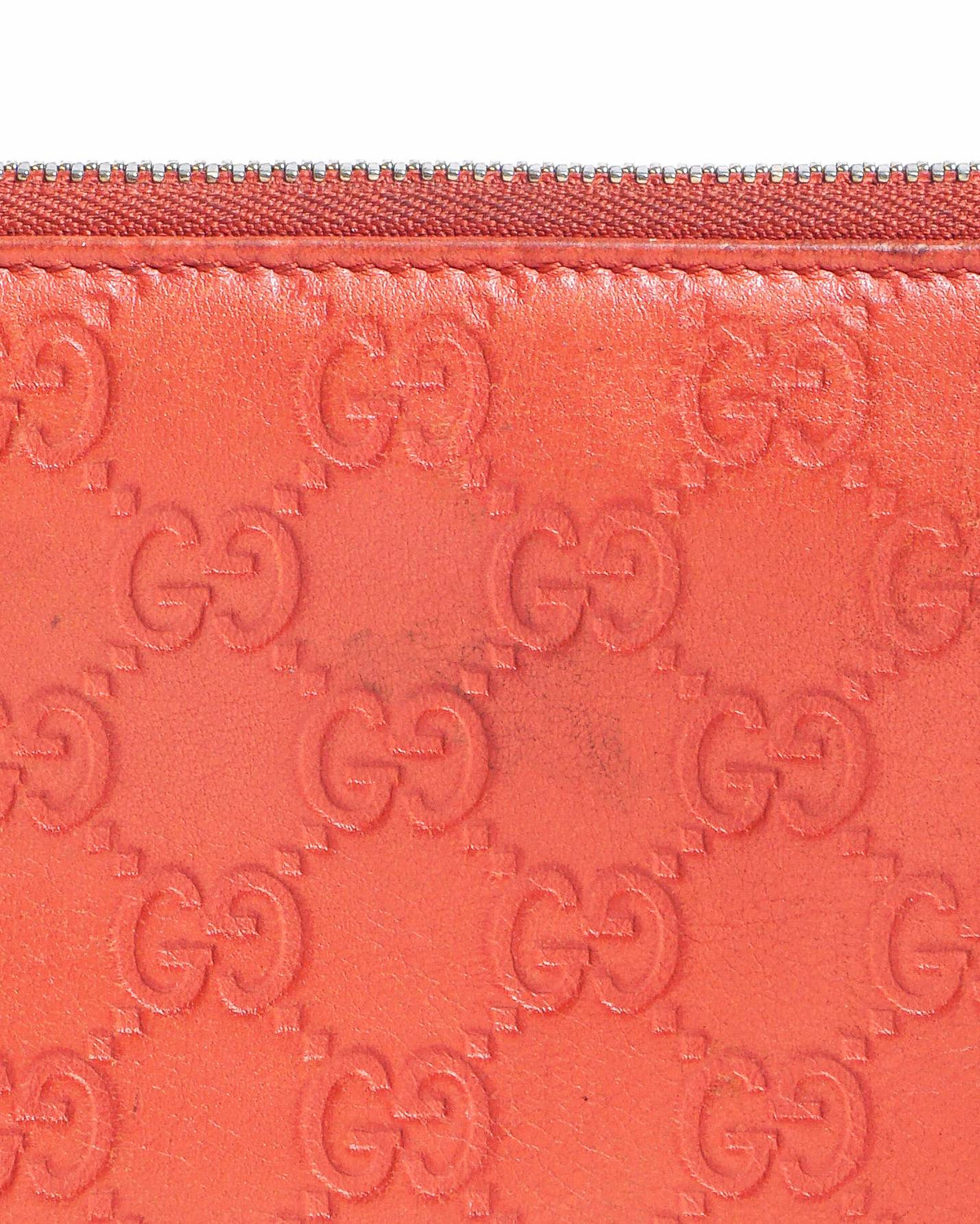 Gucci Red Guccissima Leather Continental Zip-Around Wallet