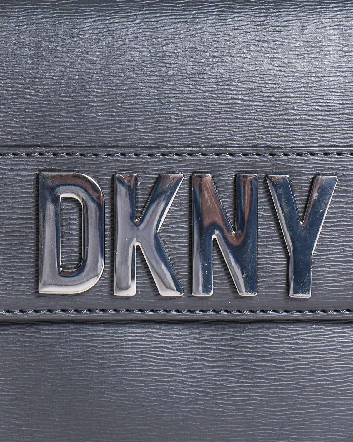 DKNY black textured leather crossbody bag