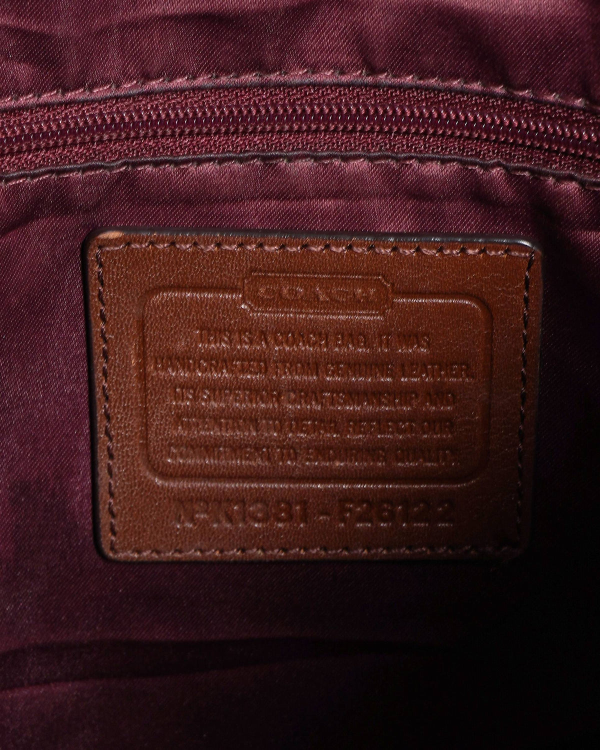 Coach Croc-Embossed Leather Brown Leather Hobo Bag