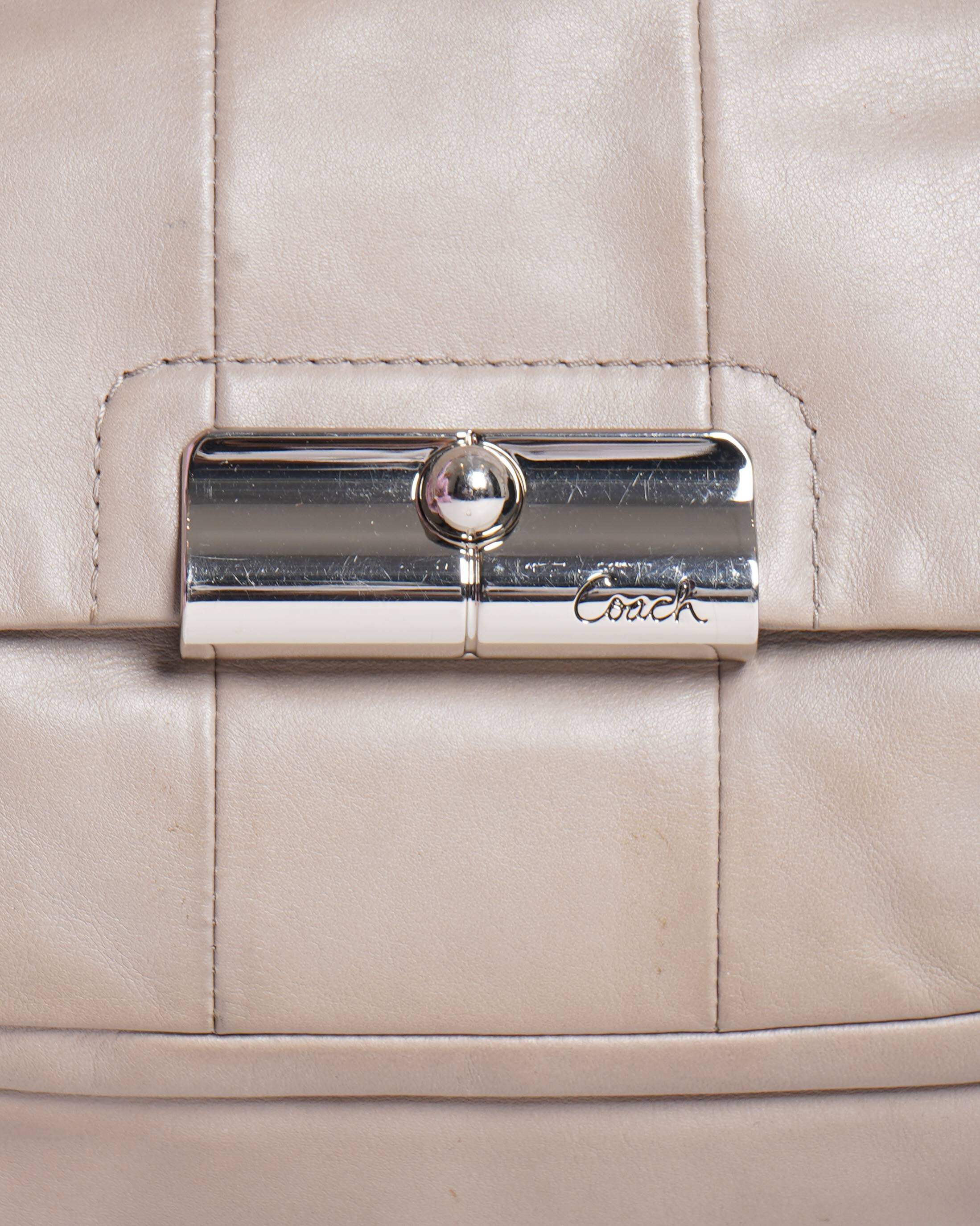 COACH BEIGE KRISTIN HOBO SHOULDER BAG