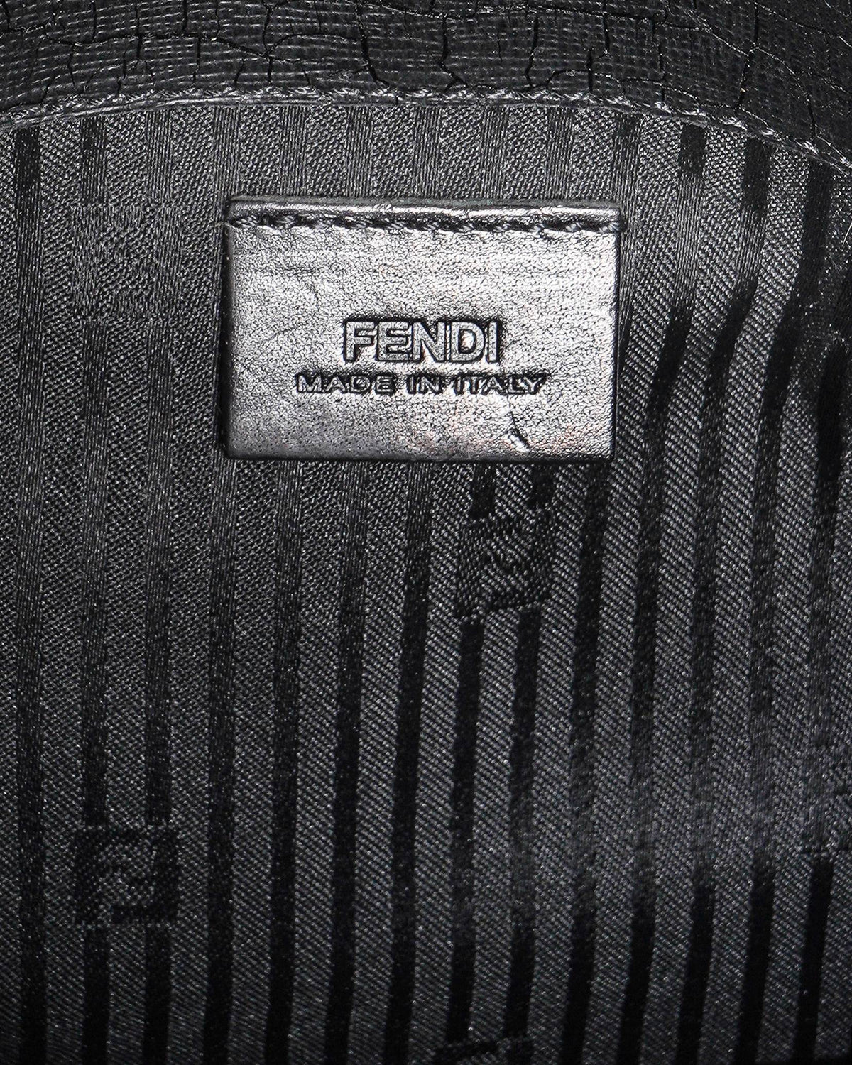 Fendi 
Black Leather 2 Jours Envelope Clutch