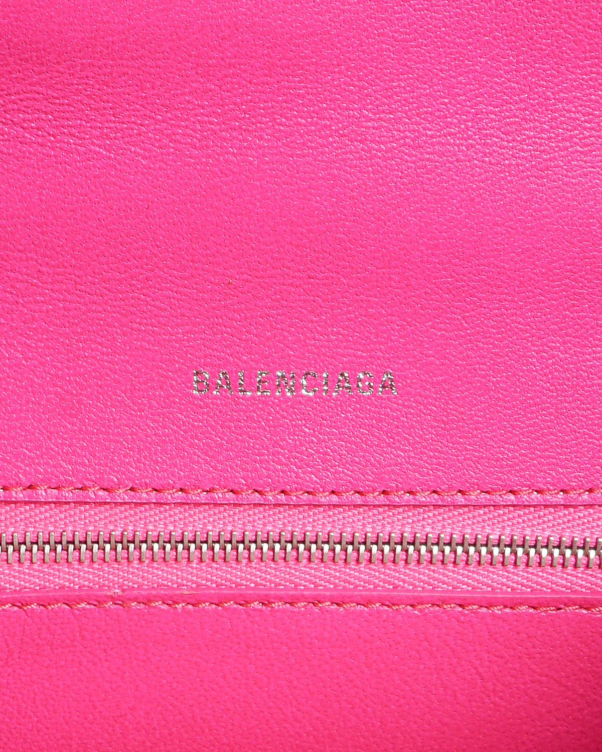 Balenciaga Bright Pink Leather Small Hourglass Bag
