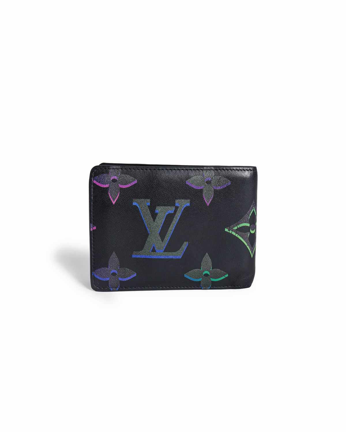 Louis Vuitton Multiple Wallet in black borealis calfskin leather