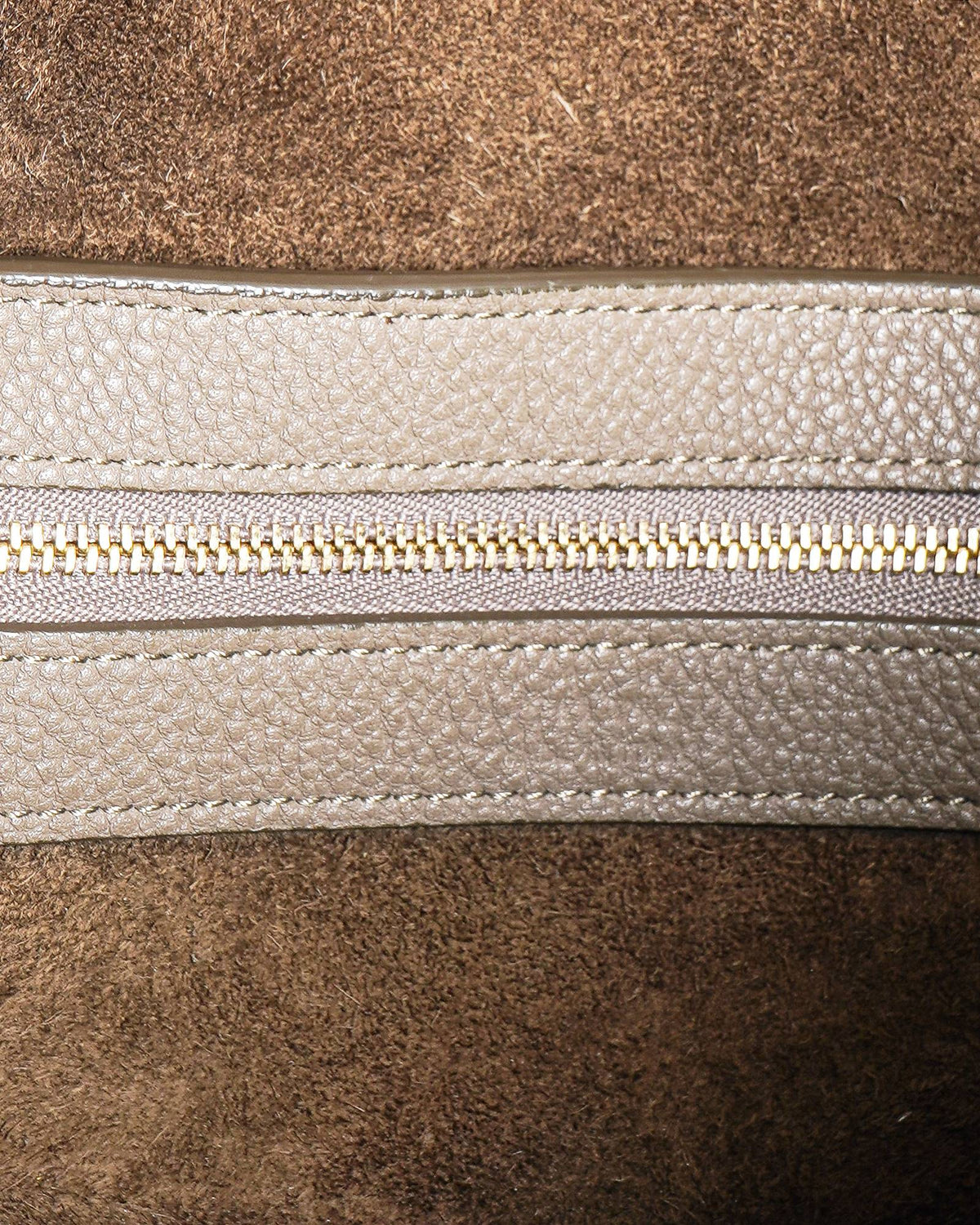 Celine Leather Medium Cabas Phantom Tote