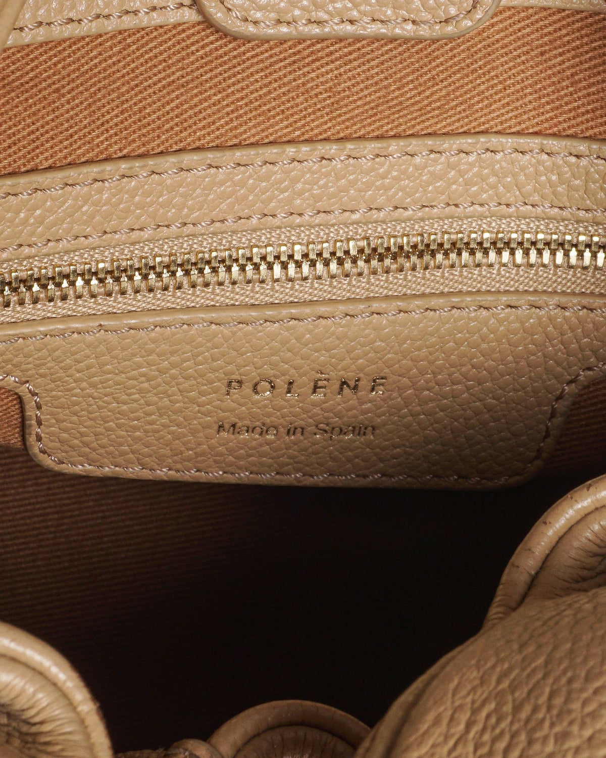 Polène Paris Numéro Onze Beige Leather Bag