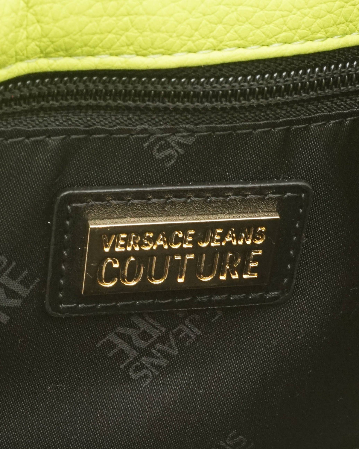 Versace Jeans Couture Barocco-buckle Bag In Lime Green