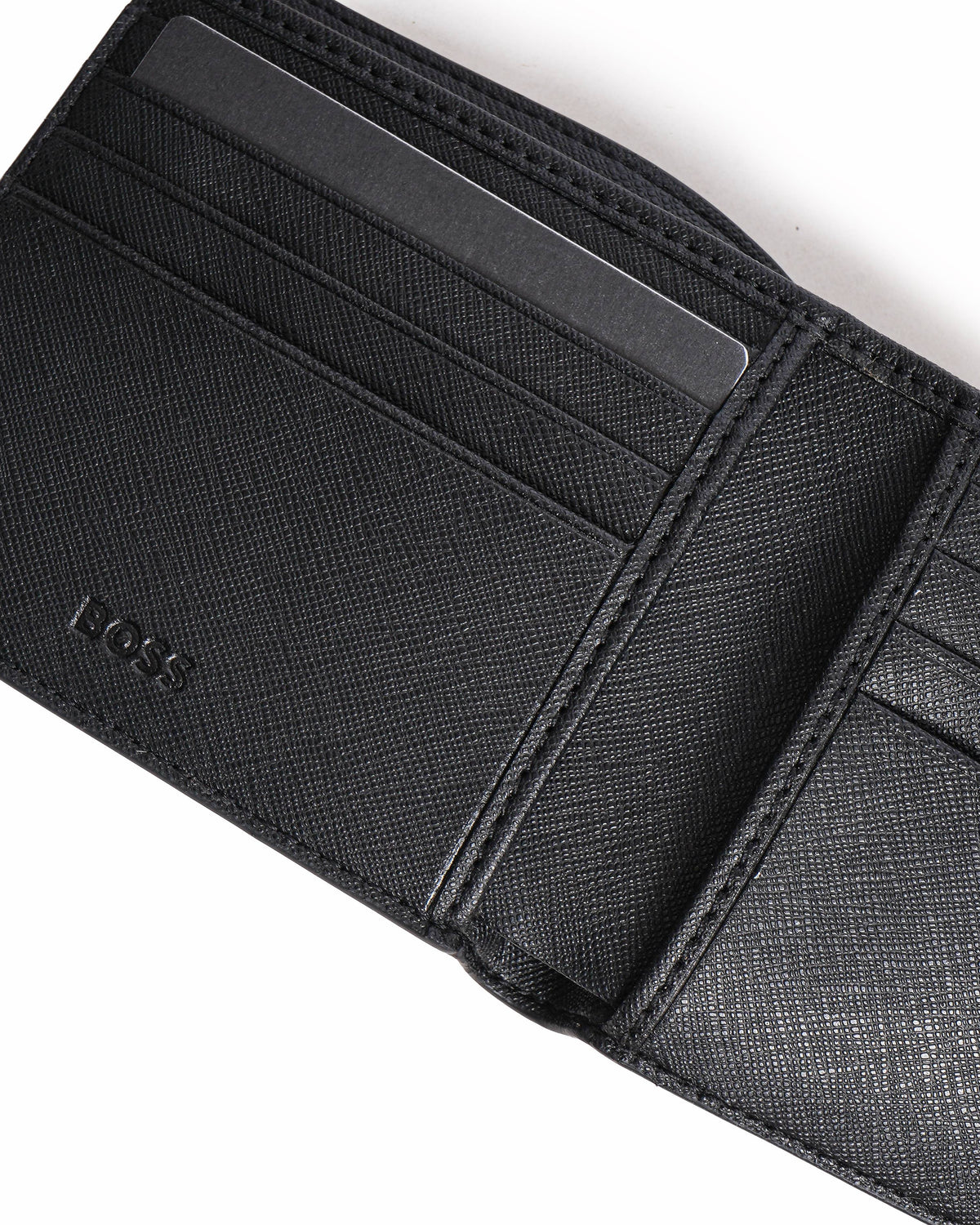Boss Black Zair Signature Logo Wallet & Card Holder Set