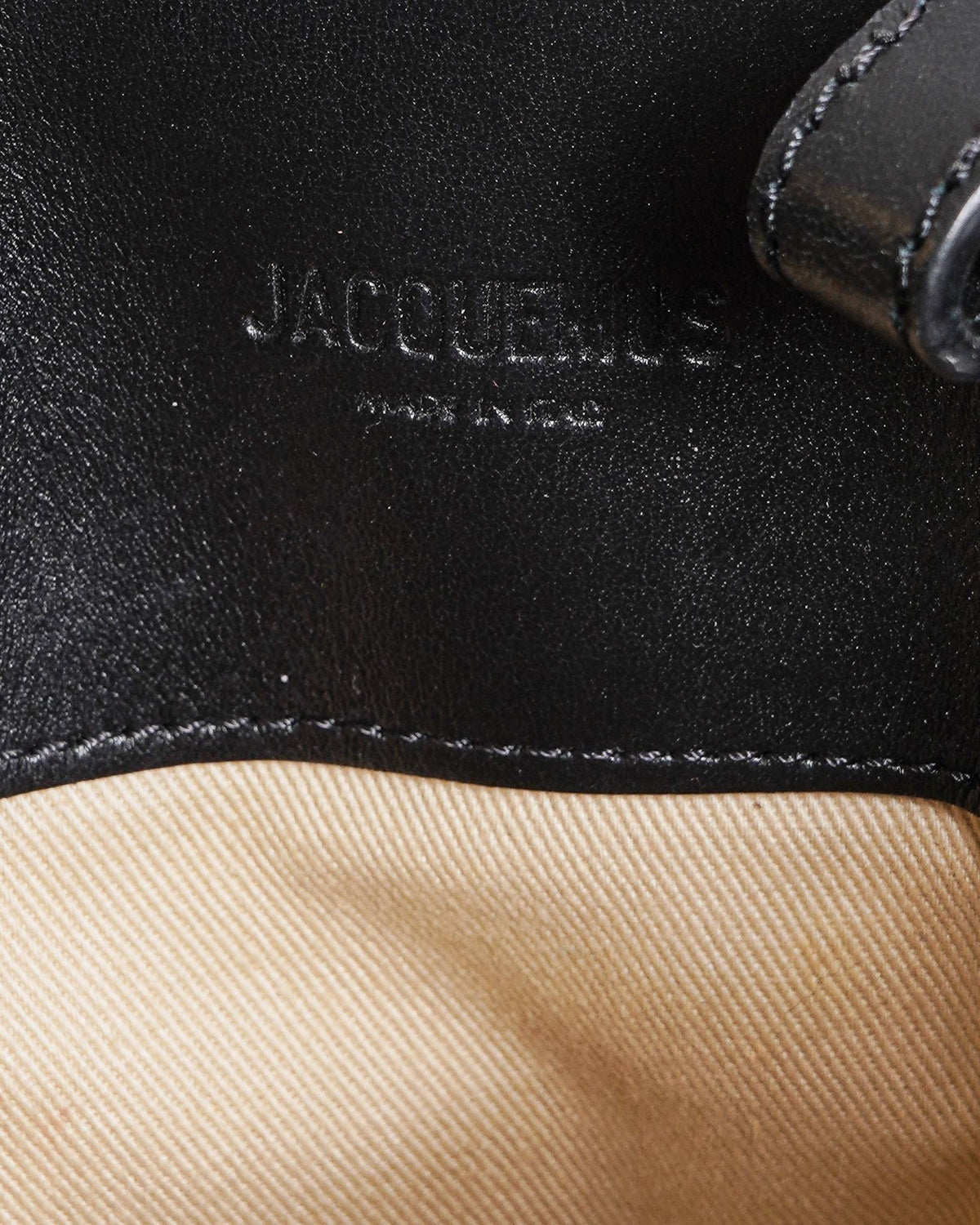 Jacquemus Le Petit Bambola Black leather bucket bag