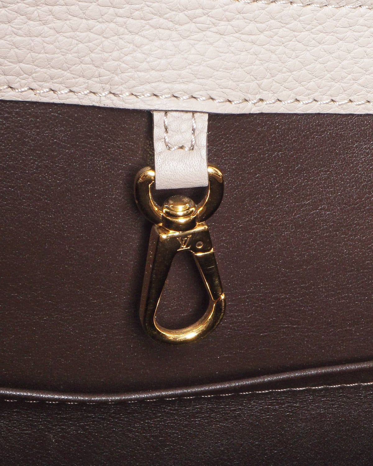 Louis Vuitton Beige Taurillon Leather Capucines GM Bag