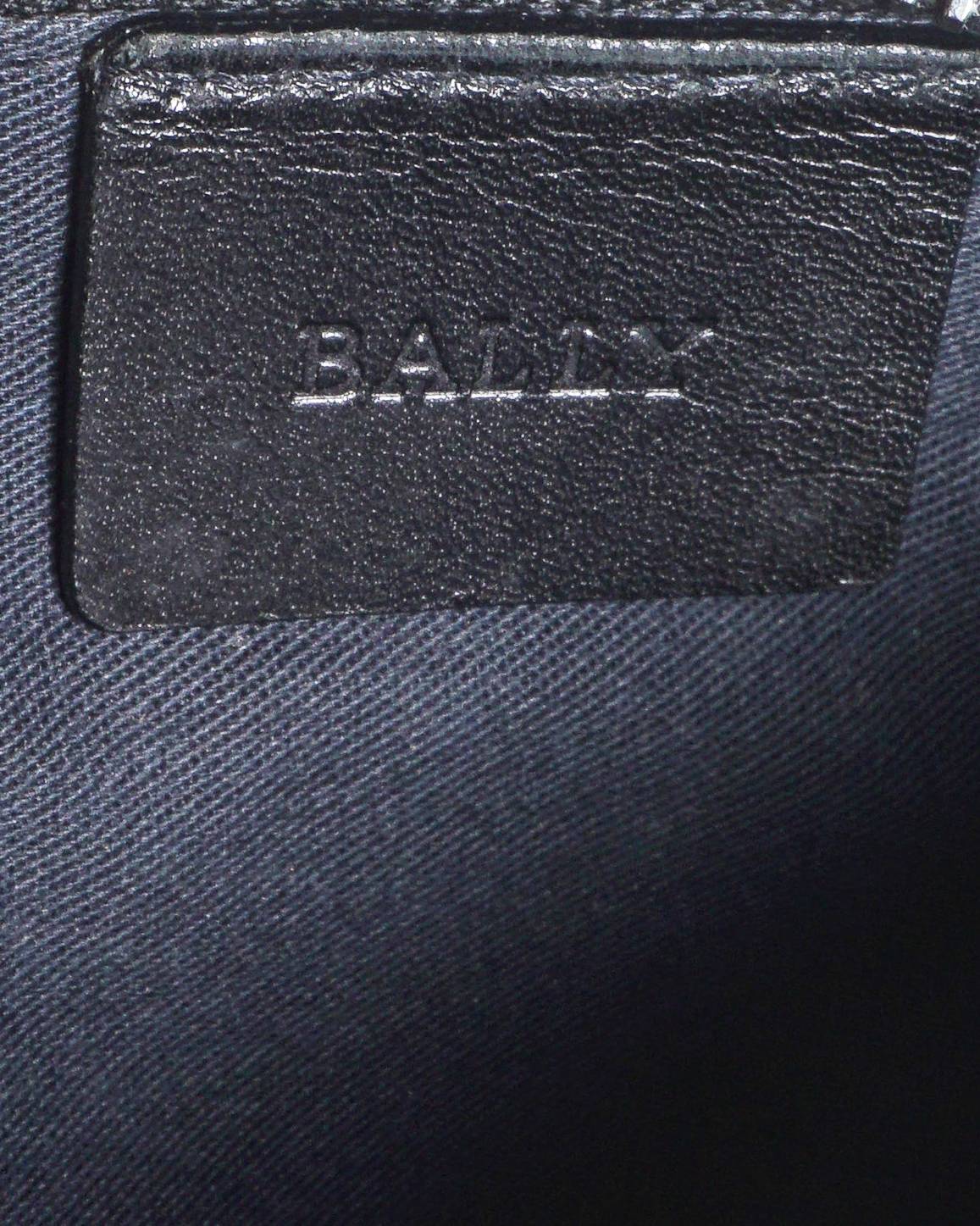 Bally Black Leather Buckle Flap Shoulder Bag