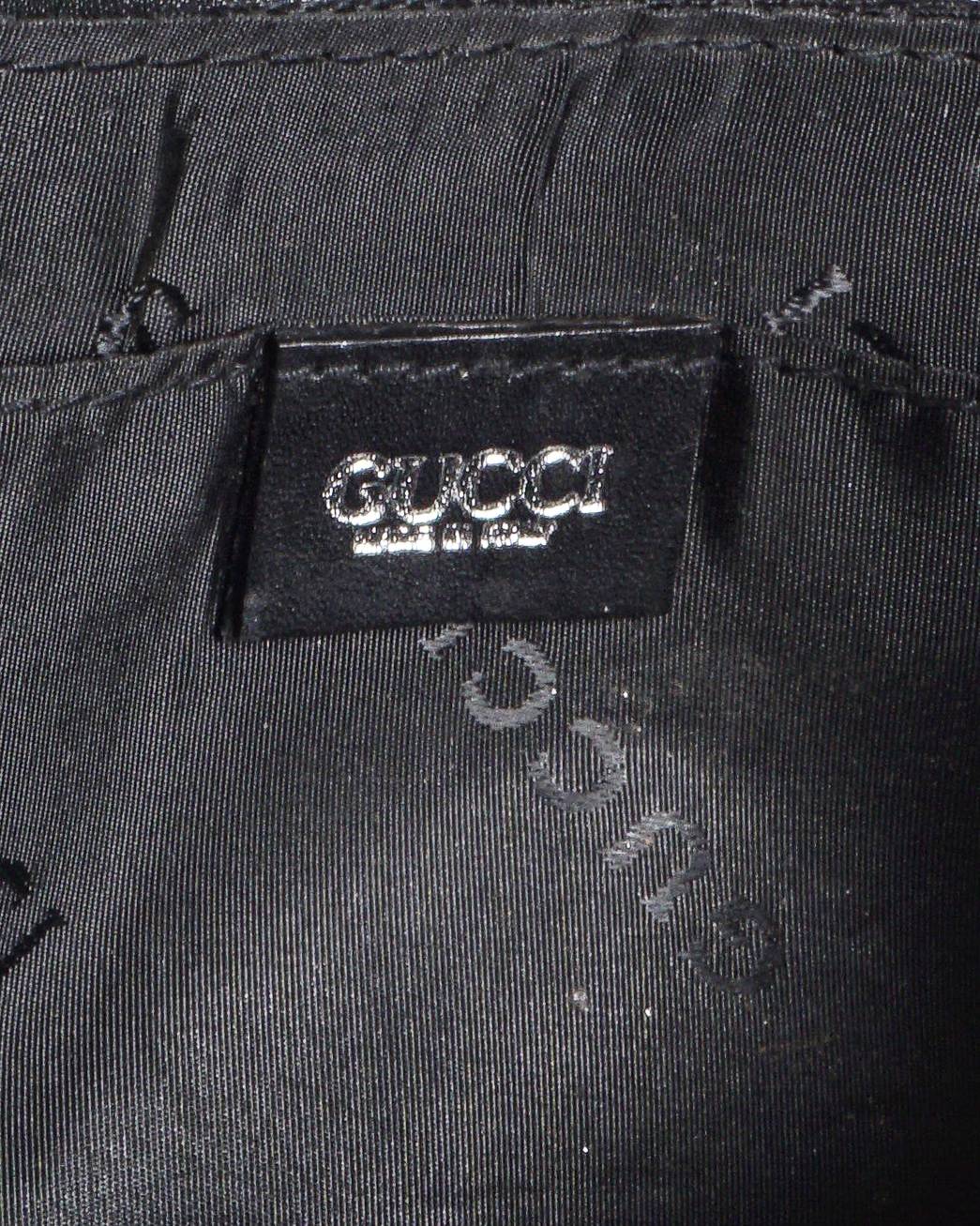 Gucci Vintage Black GG Canvas Flap Shoulder Bag