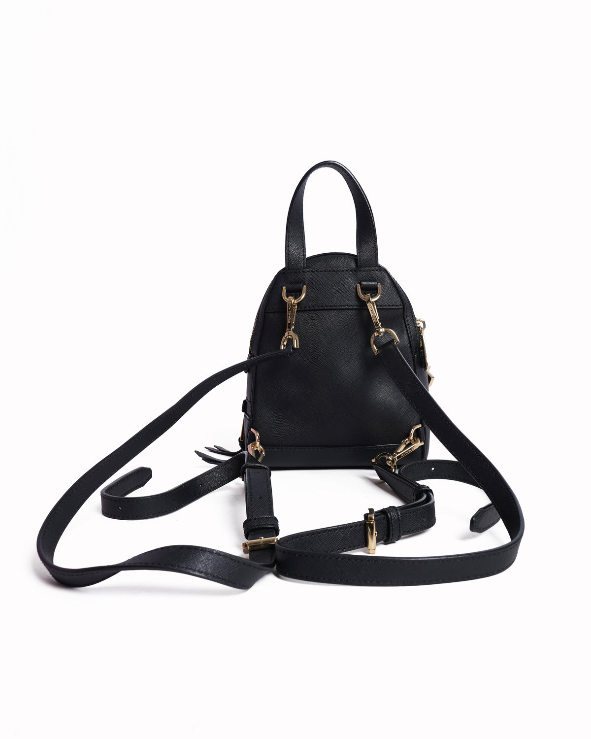 Michael Kors Black Saffiano Leather Small Backpack